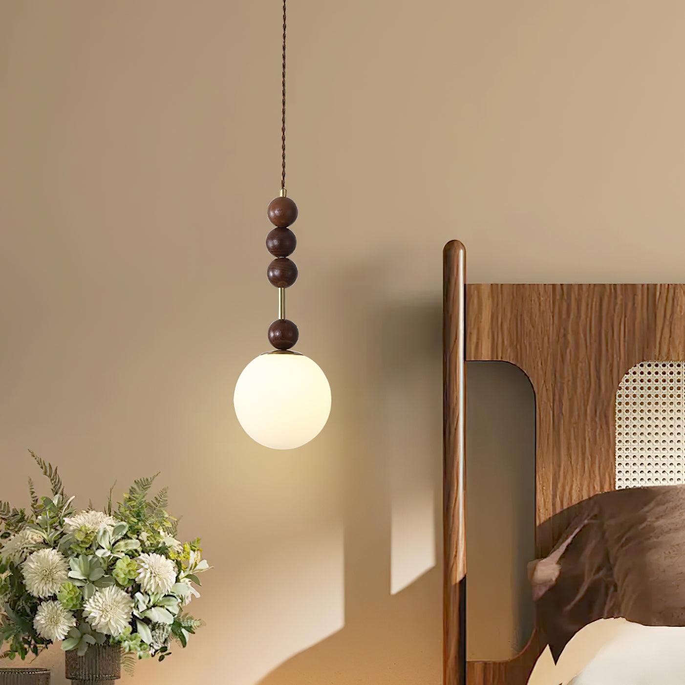 Reveny Wood Pendant Light-Neutral Decor
