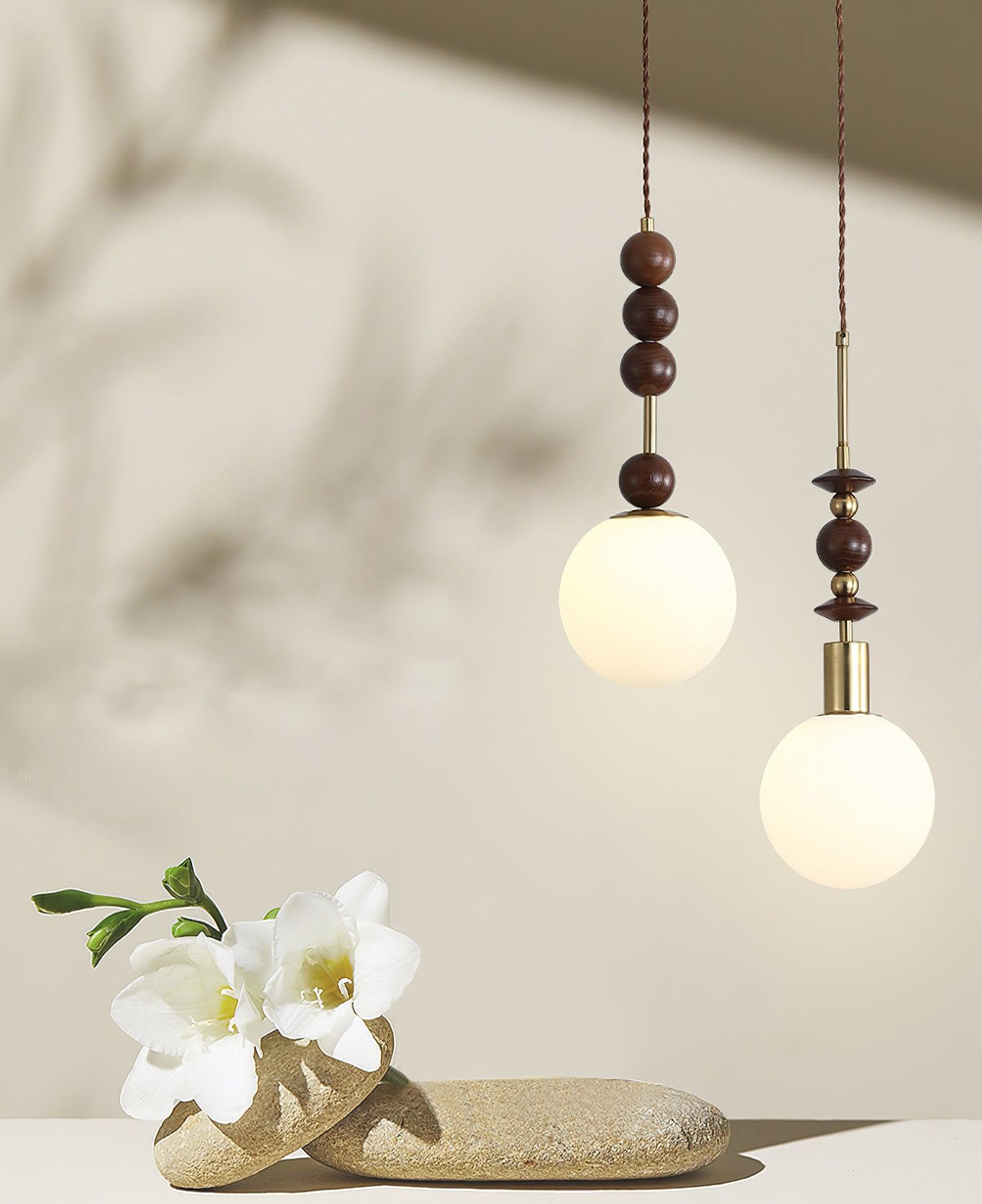 Reveny Wood Pendant Light-Neutral Decor