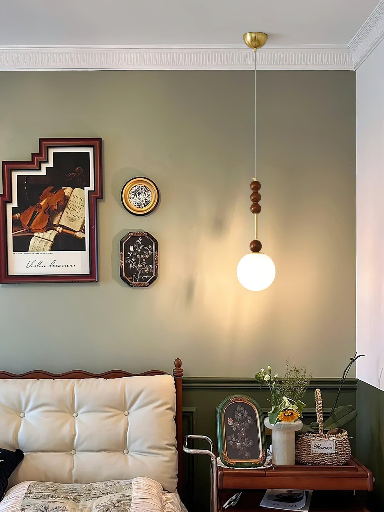 Reveny Wood Pendant Light-Neutral Decor