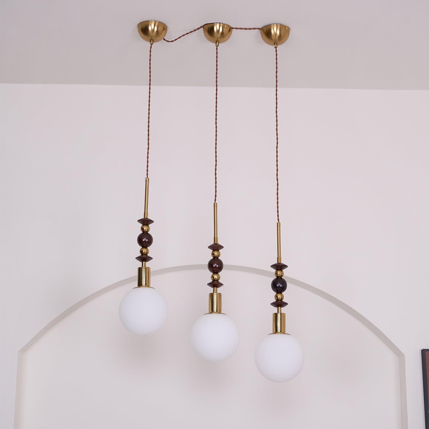 Reveny Wood Pendant Light-Neutral Decor