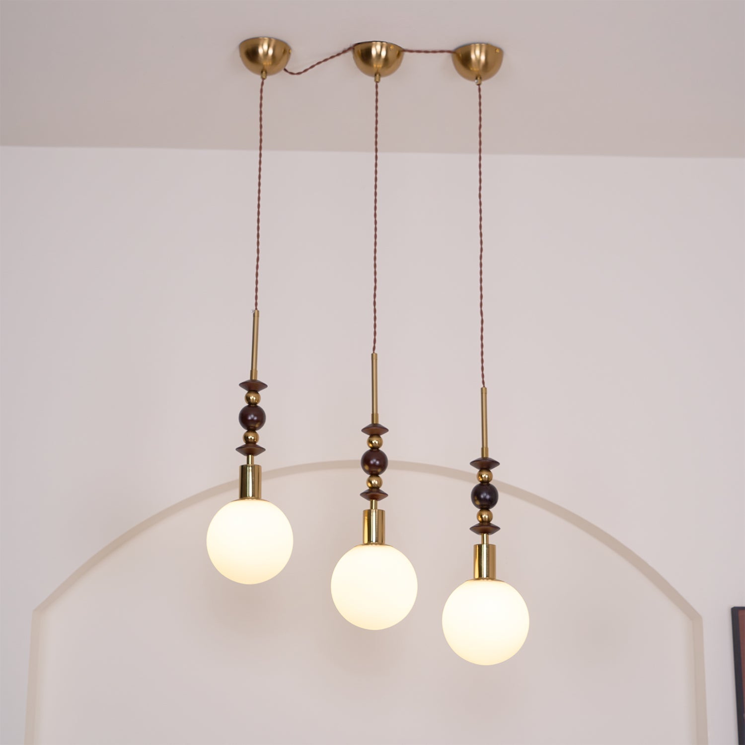Reveny Wood Pendant Light-Neutral Decor