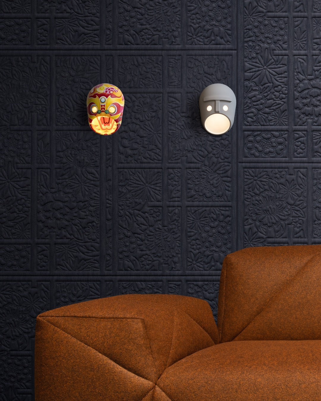 Mask Individual Creativity Resin Wall Light-Neutral Decor