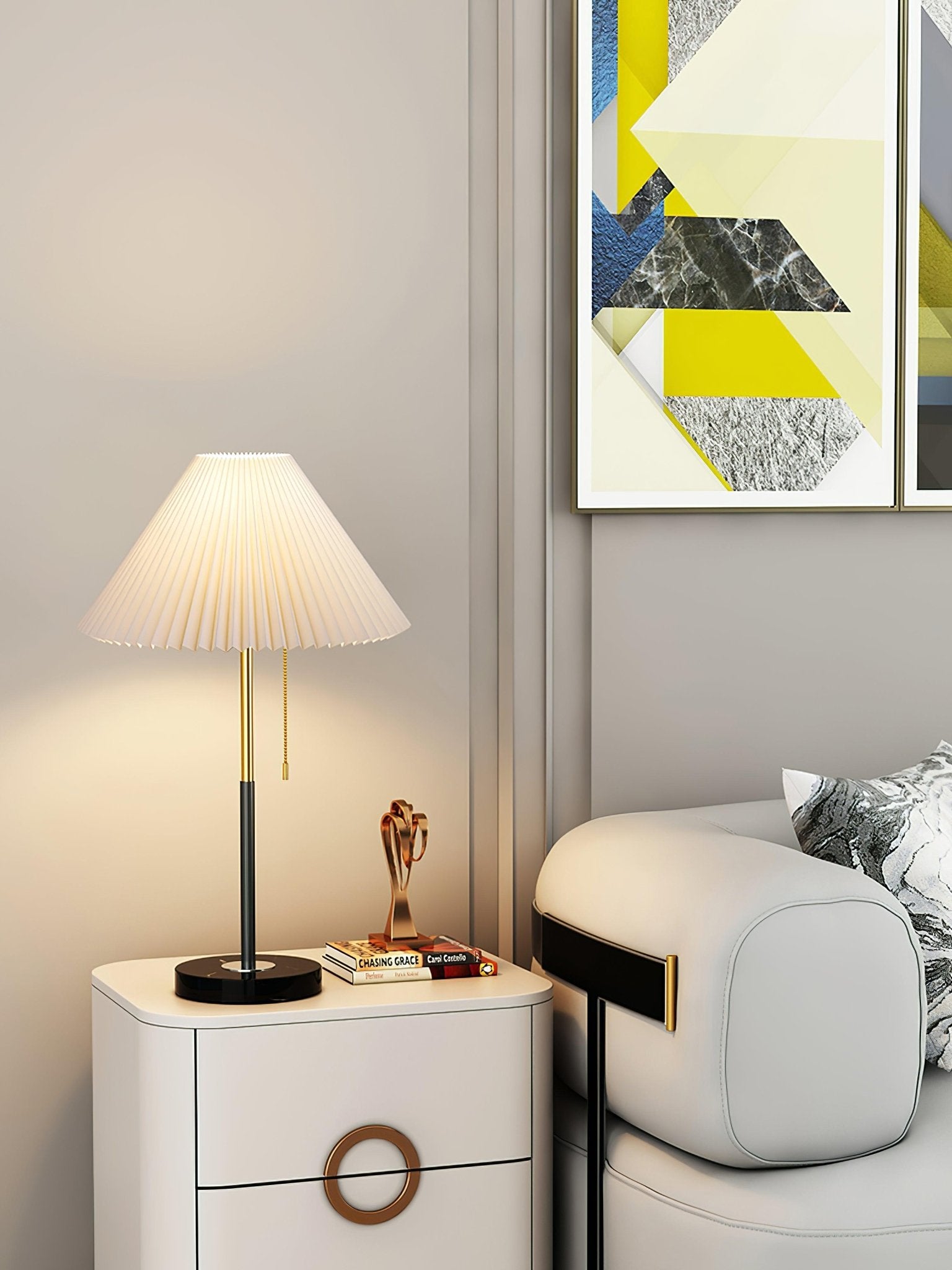 Divo Minimalist Marble Table Lamp-Neutral Decor