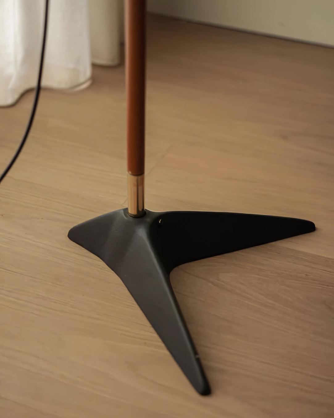 Ervenil Mid Century Wood & Glass Floor Lamp-Neutral Decor