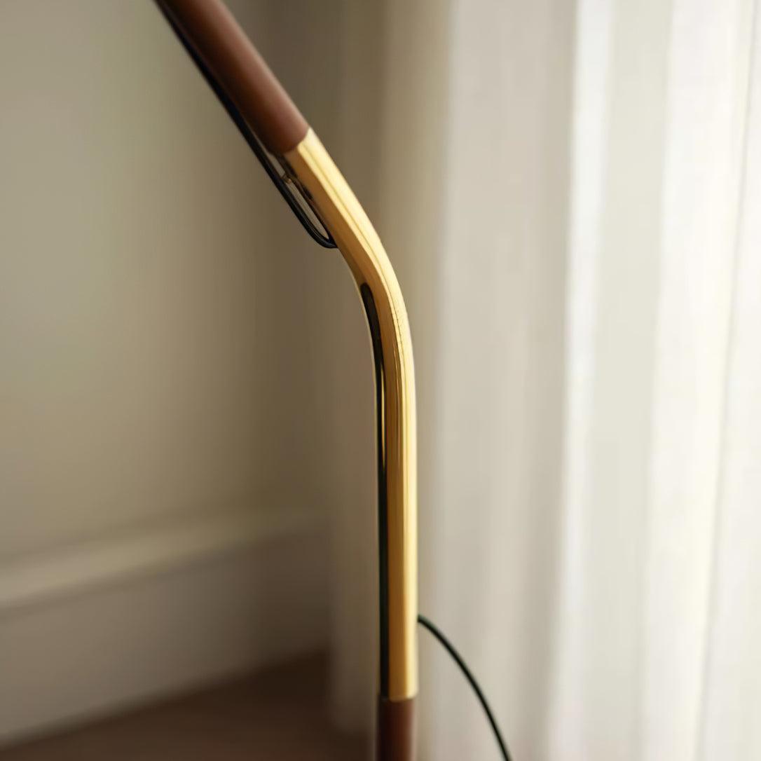 Ervenil Mid Century Wood & Glass Floor Lamp-Neutral Decor