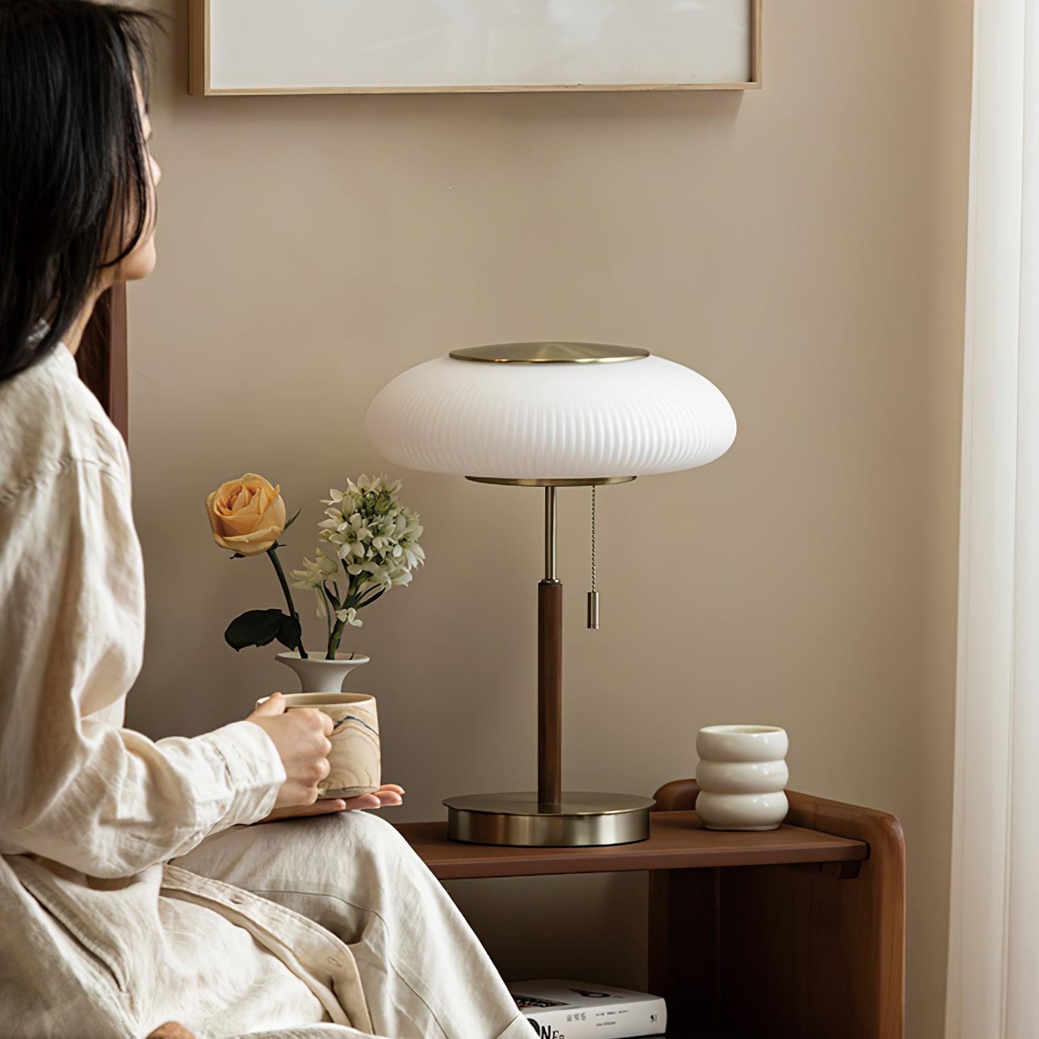 Glimmce Wood Table Lamp-Neutral Decor