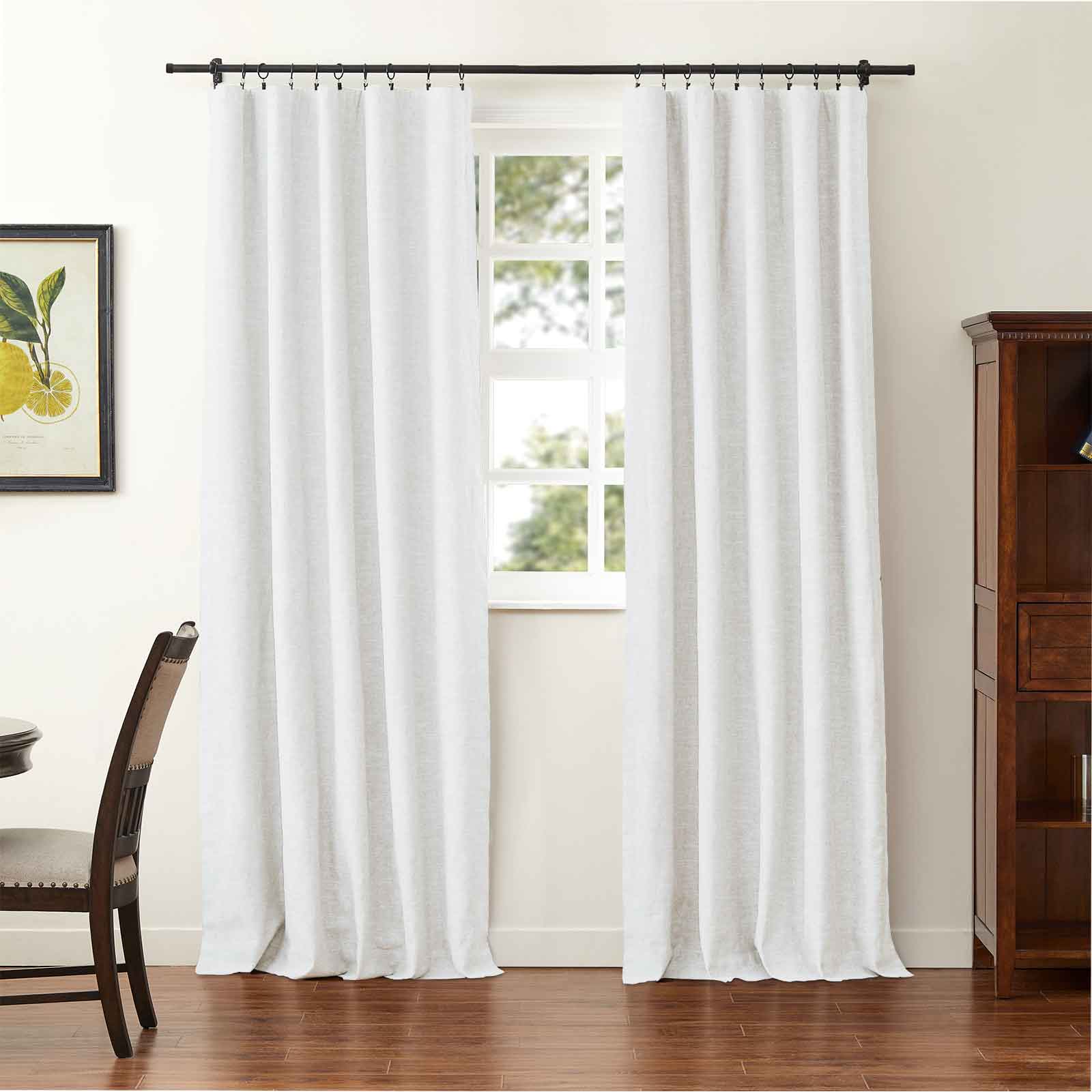 Jenna Linen Curtains & Drapes Soft Top-Neutral Decor