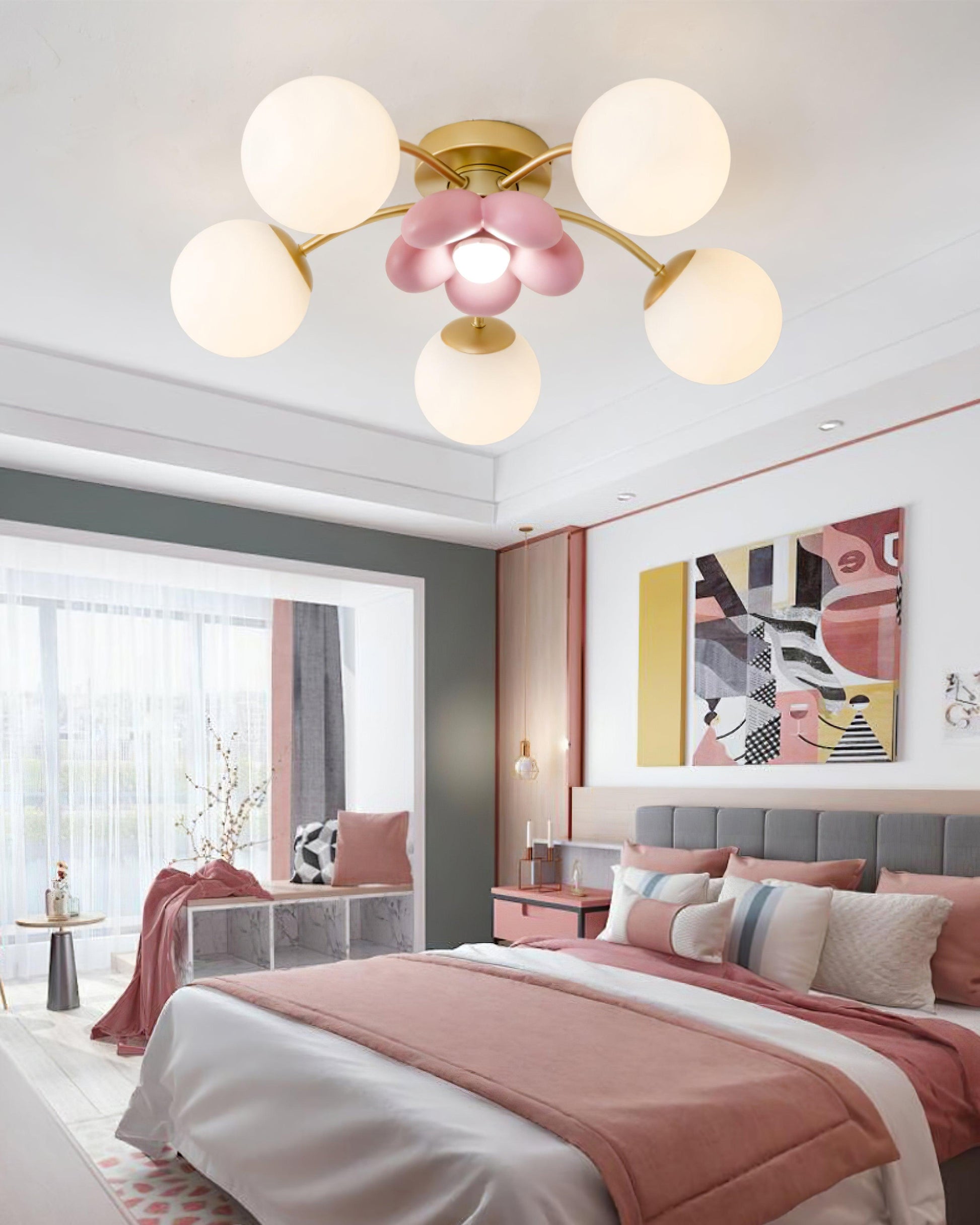Nirox Pink Petal Ceiling Light-Neutral Decor