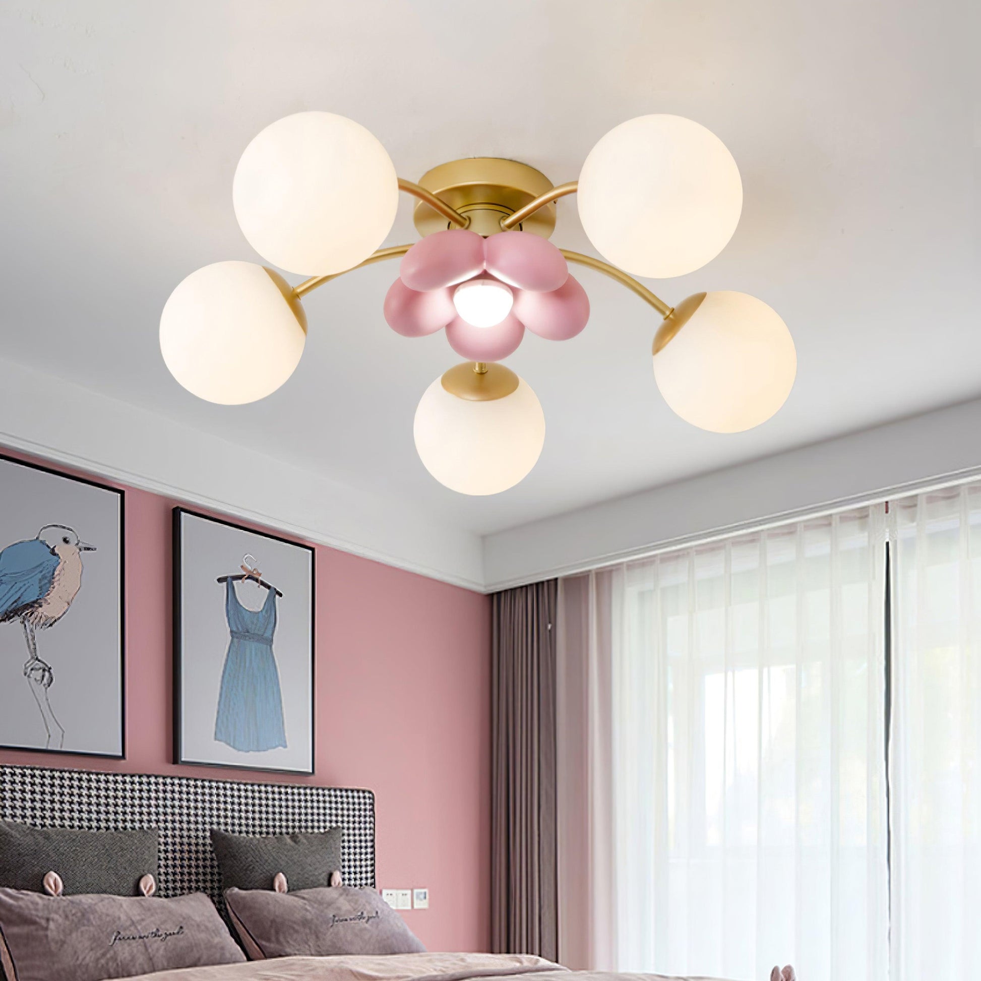 Nirox Pink Petal Ceiling Light-Neutral Decor