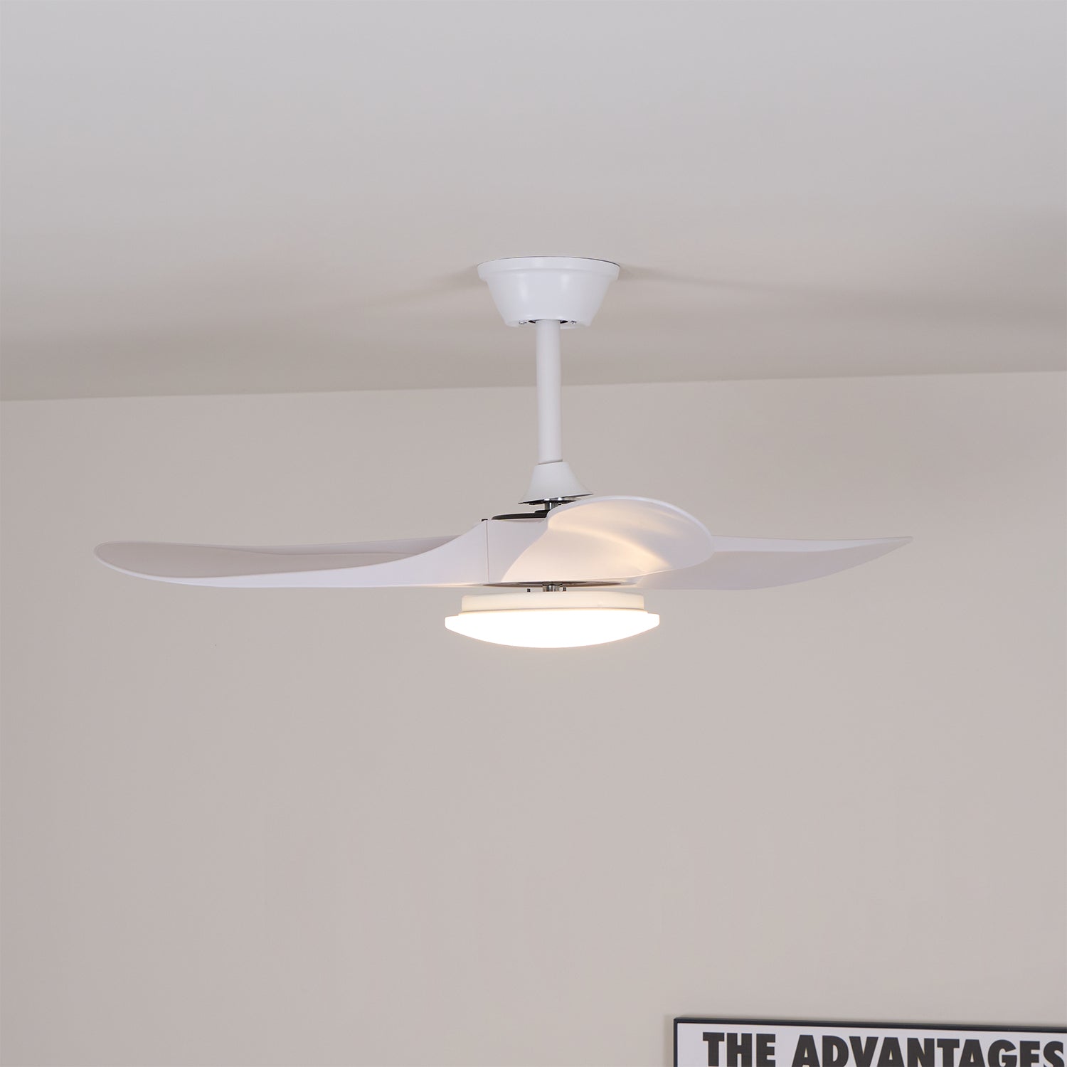 Oriken Minimalist Ceiling Fan Light-Neutral Decor