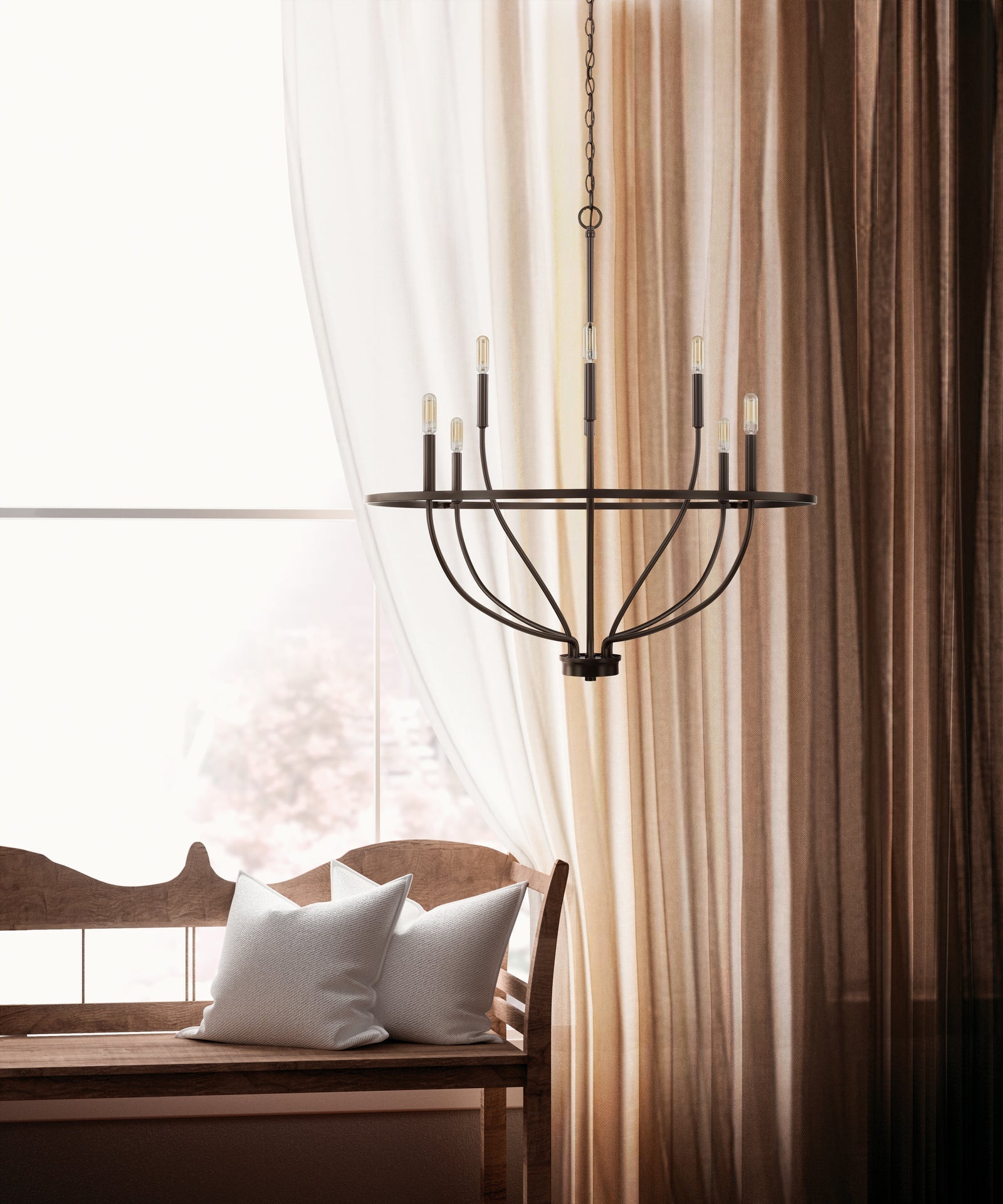 Cisoriel Classic Brass Chandelier-Neutral Decor