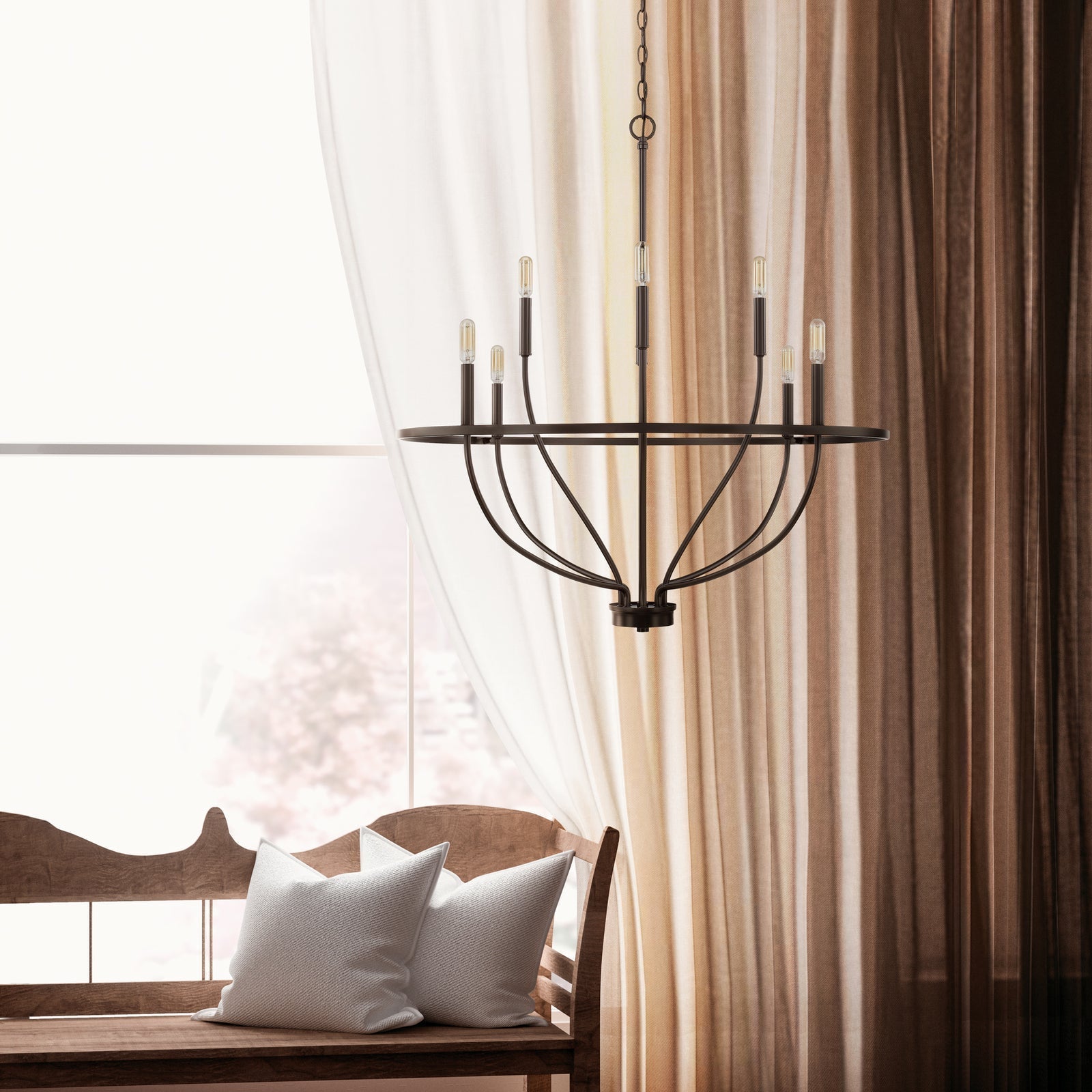 Cisoriel Classic Brass Chandelier-Neutral Decor