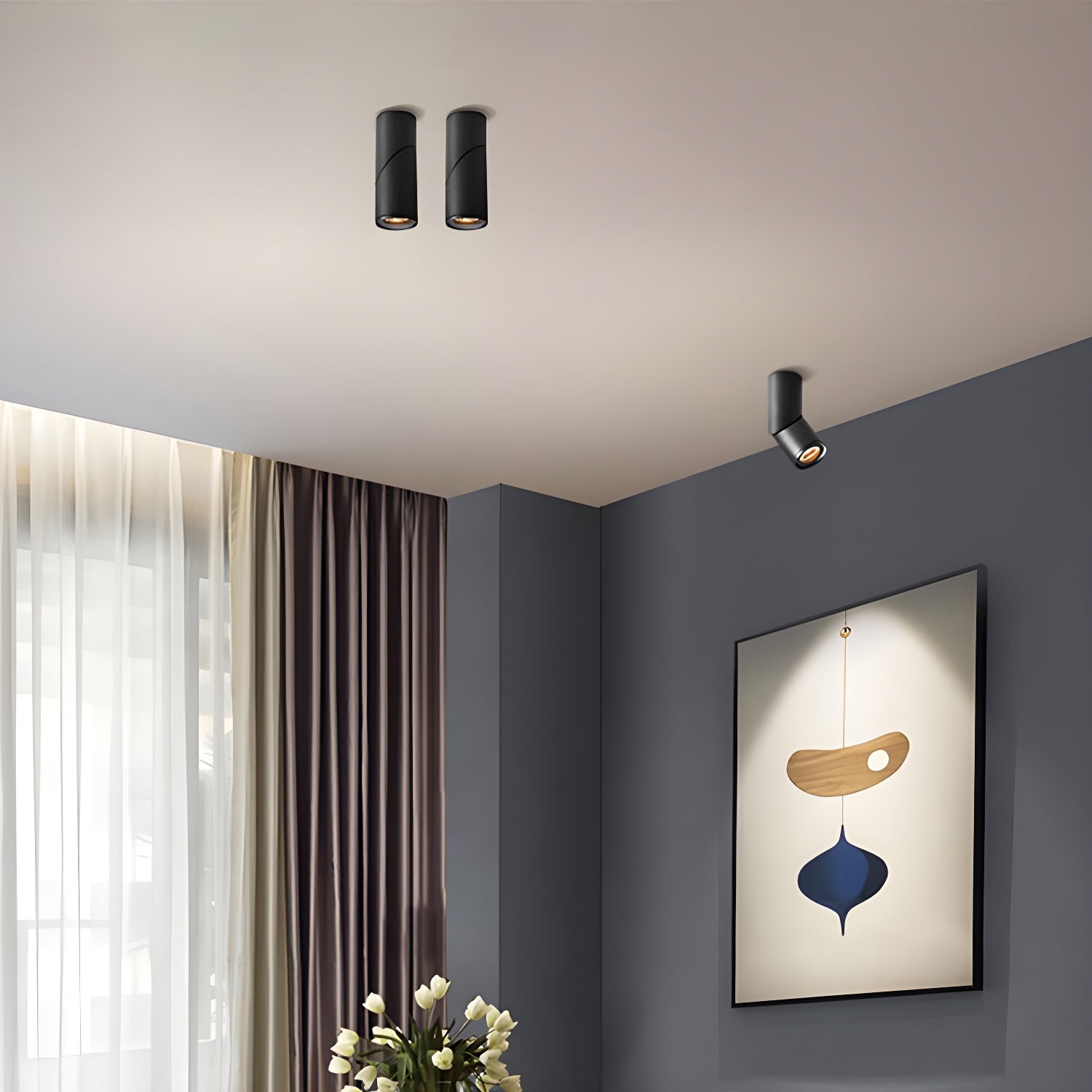 Ivinir Modern Minimalist Pivot Surface Downlight Ceiling lamp-Neutral Decor