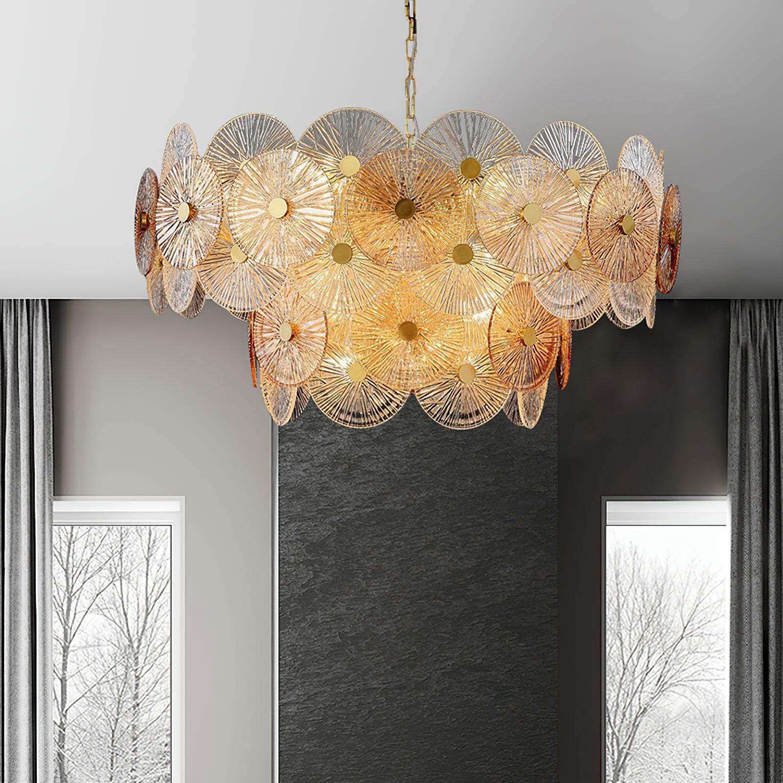 Aurelia Glass Chandelier Light-Neutral Decor