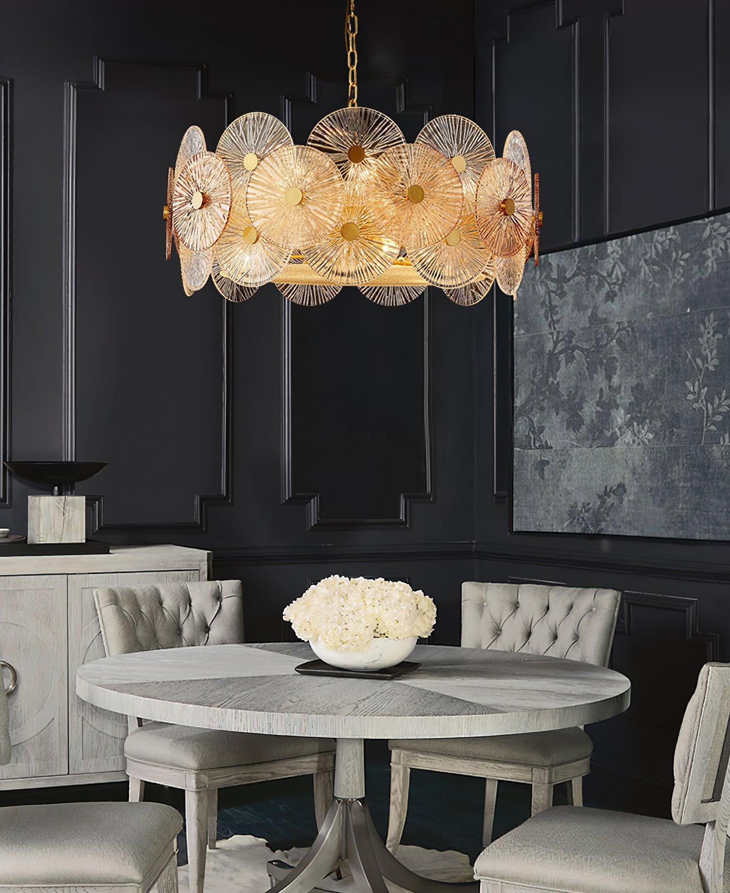 Aurelia Glass Chandelier Light-Neutral Decor