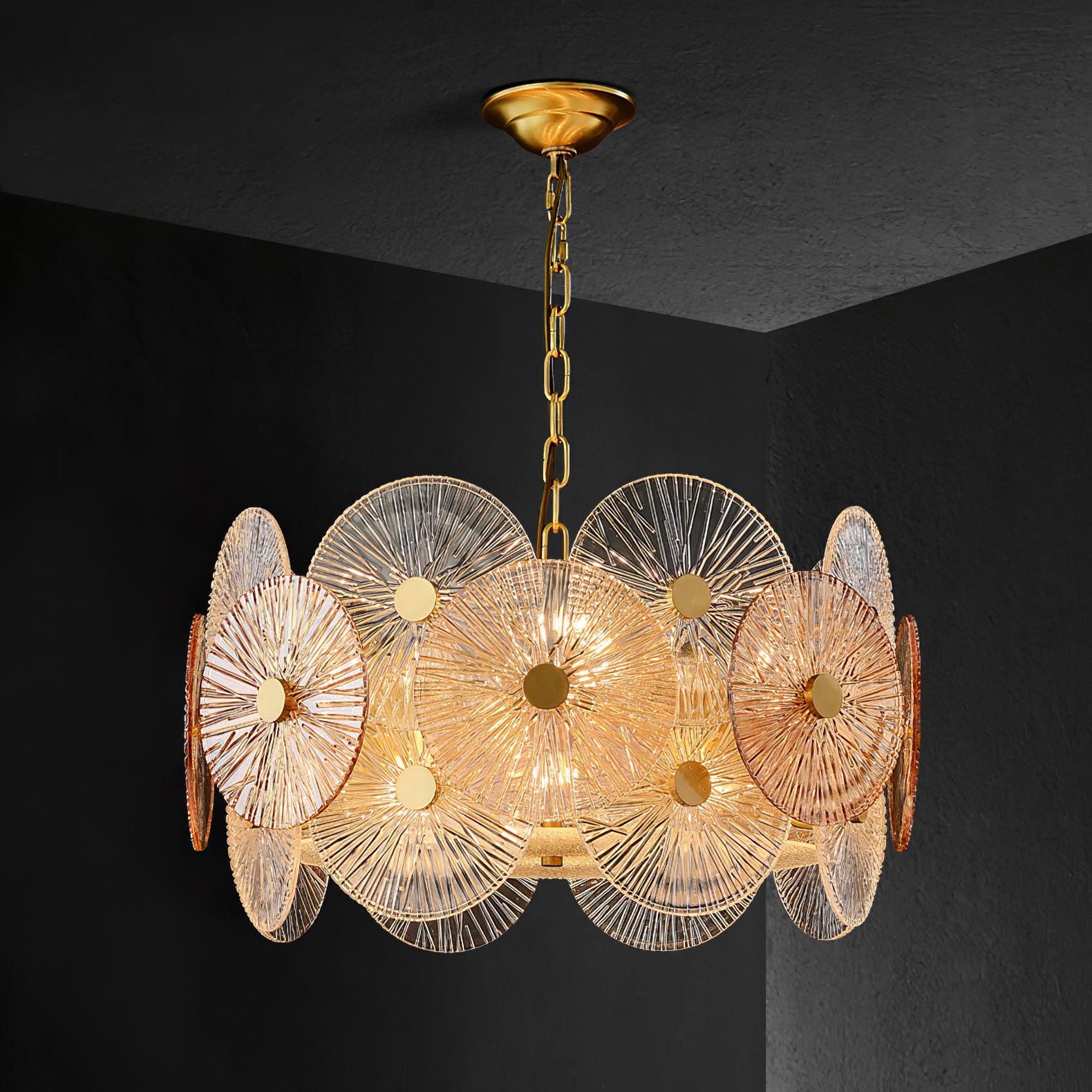 Aurelia Glass Chandelier Light-Neutral Decor