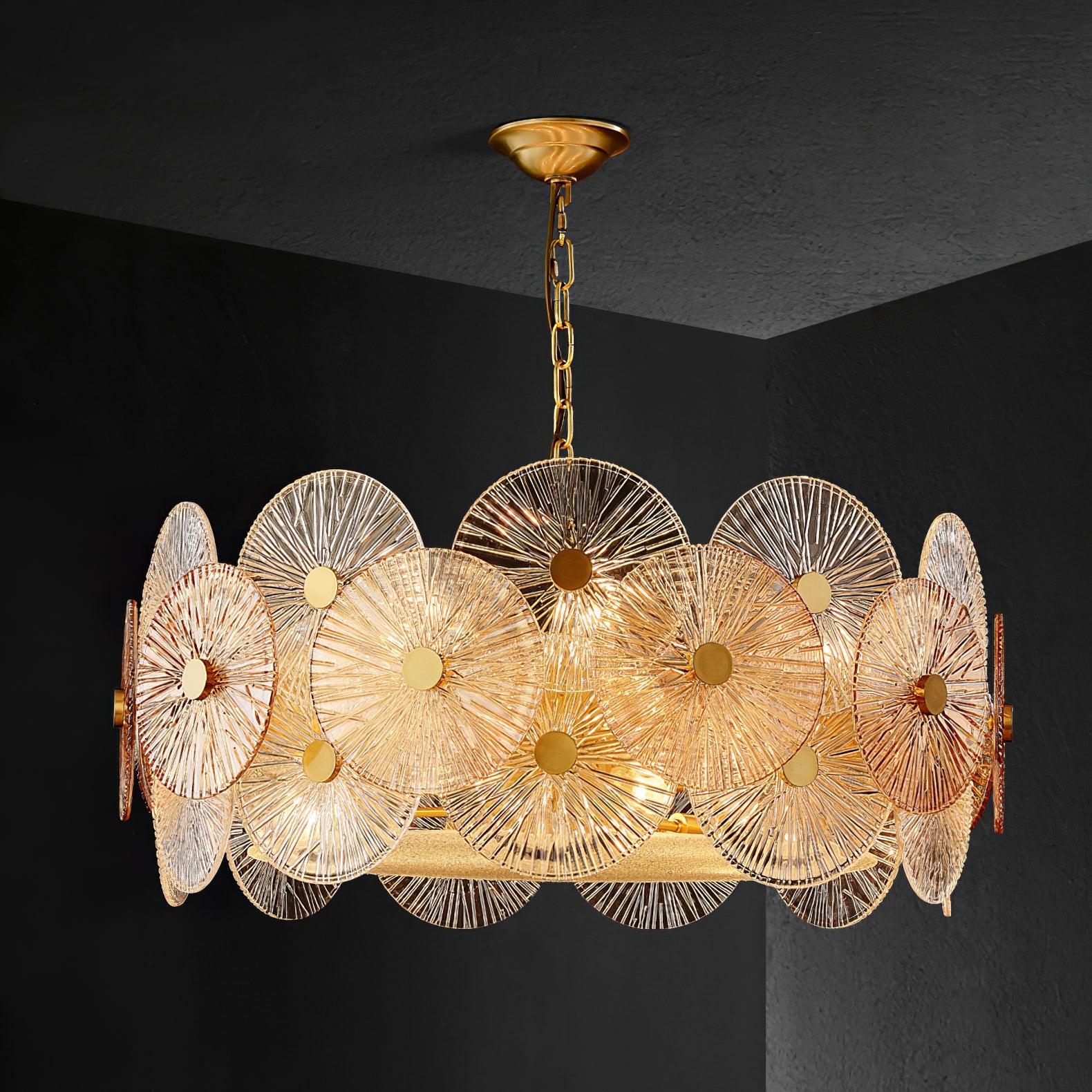 Aurelia Glass Chandelier Light-Neutral Decor