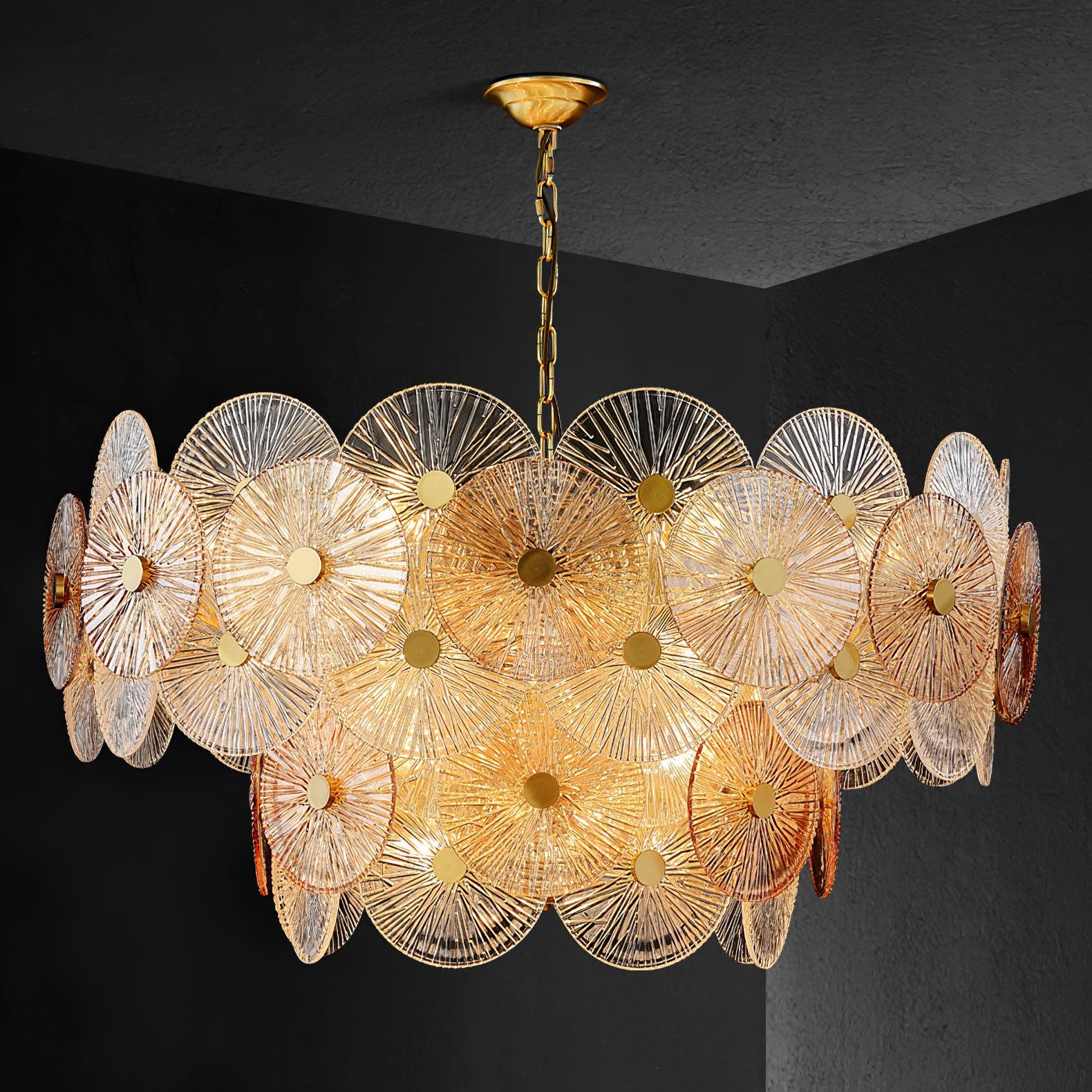 Aurelia Glass Chandelier Light-Neutral Decor