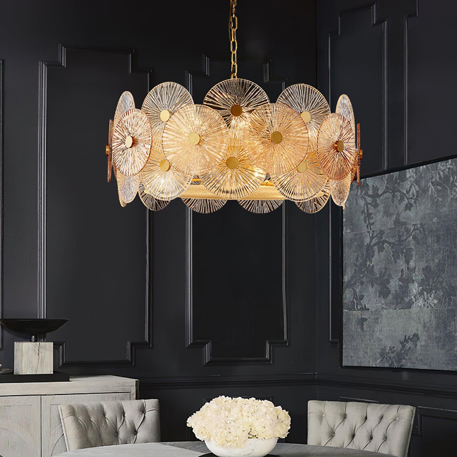 Aurelia Glass Chandelier Light-Neutral Decor