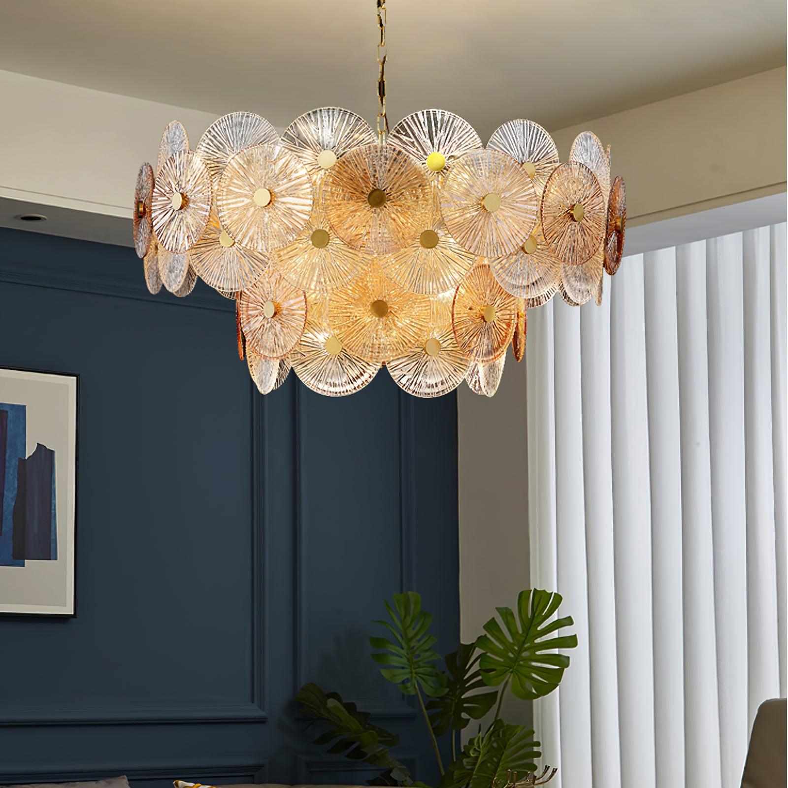 Aurelia Glass Chandelier Light-Neutral Decor