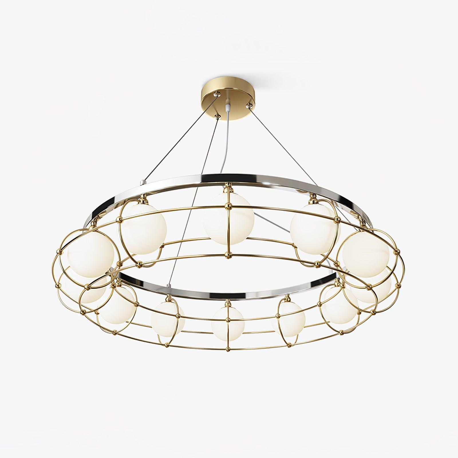Mia Modern Glass Chandelier-Neutral Decor