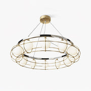 Mia Modern Glass Chandelier-Neutral Decor