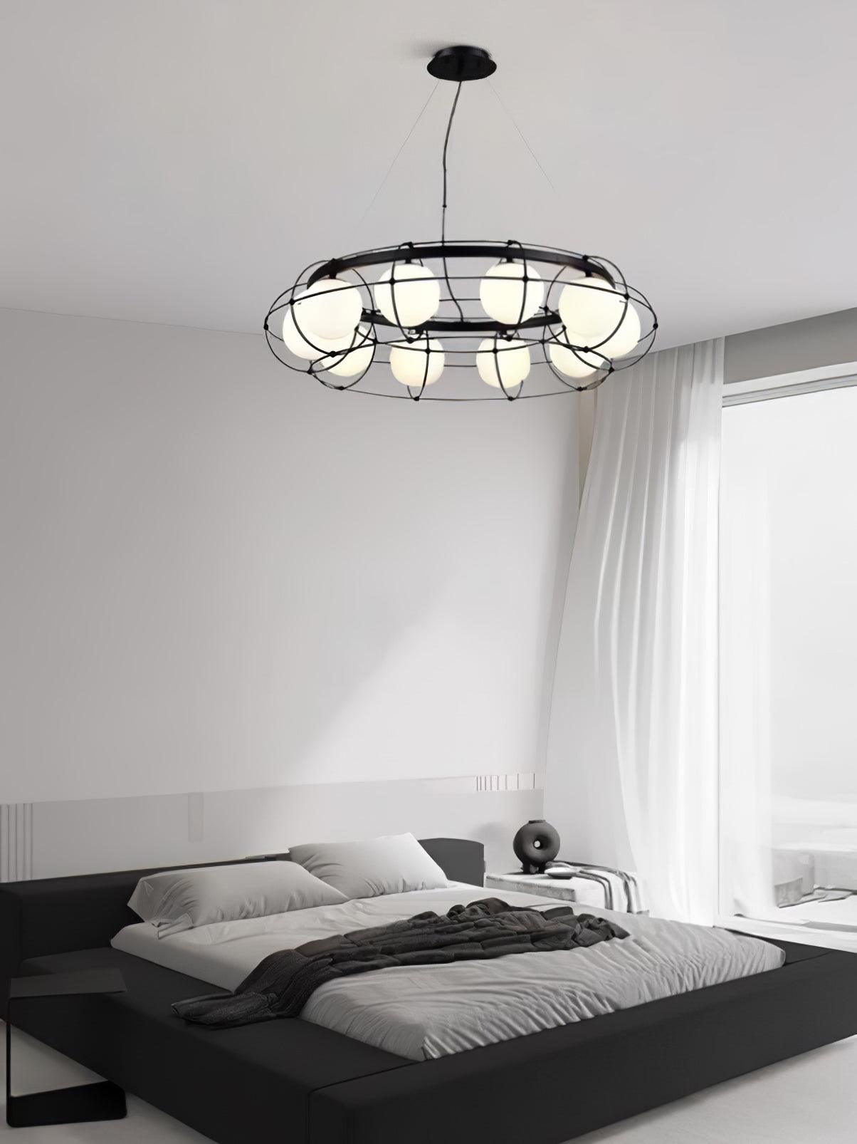 Mia Modern Glass Chandelier-Neutral Decor