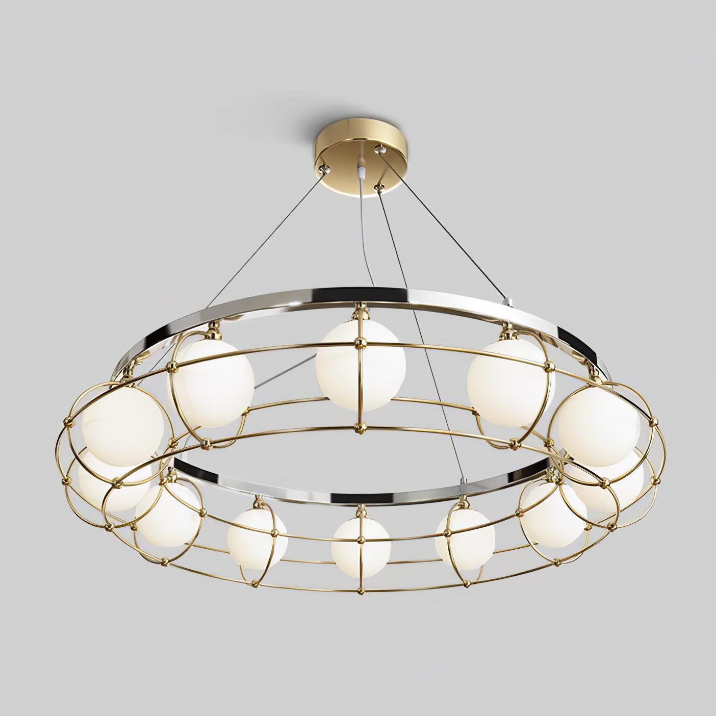 Mia Modern Glass Chandelier-Neutral Decor