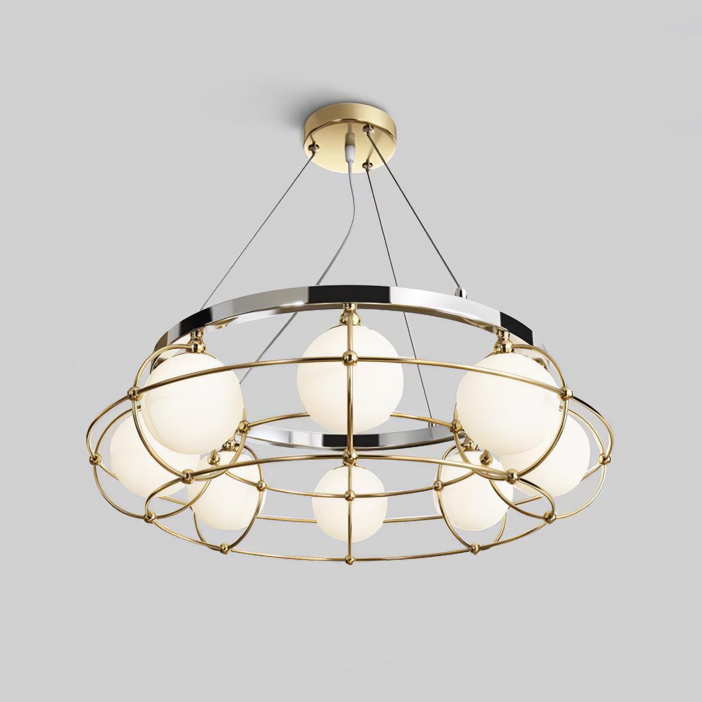 Mia Modern Glass Chandelier-Neutral Decor