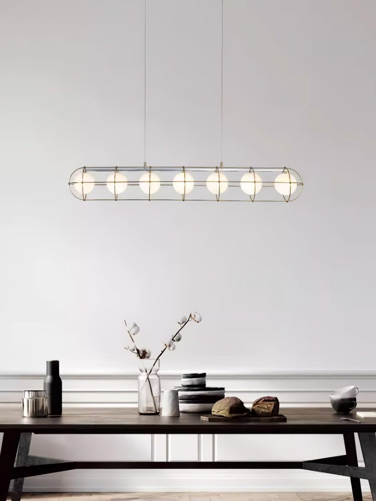 Mia Modern Glass Chandelier-Neutral Decor
