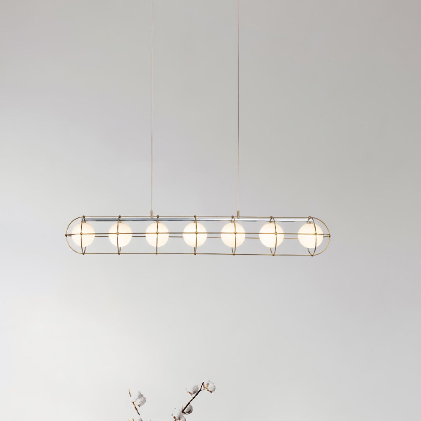 Mia Modern Glass Chandelier-Neutral Decor