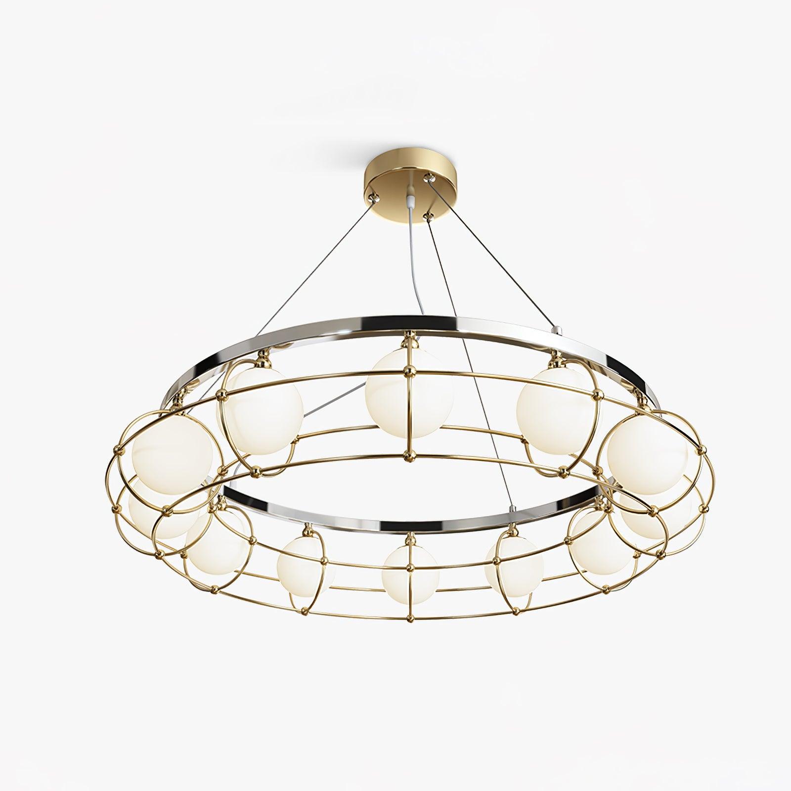 Mia Modern Glass Chandelier-Neutral Decor