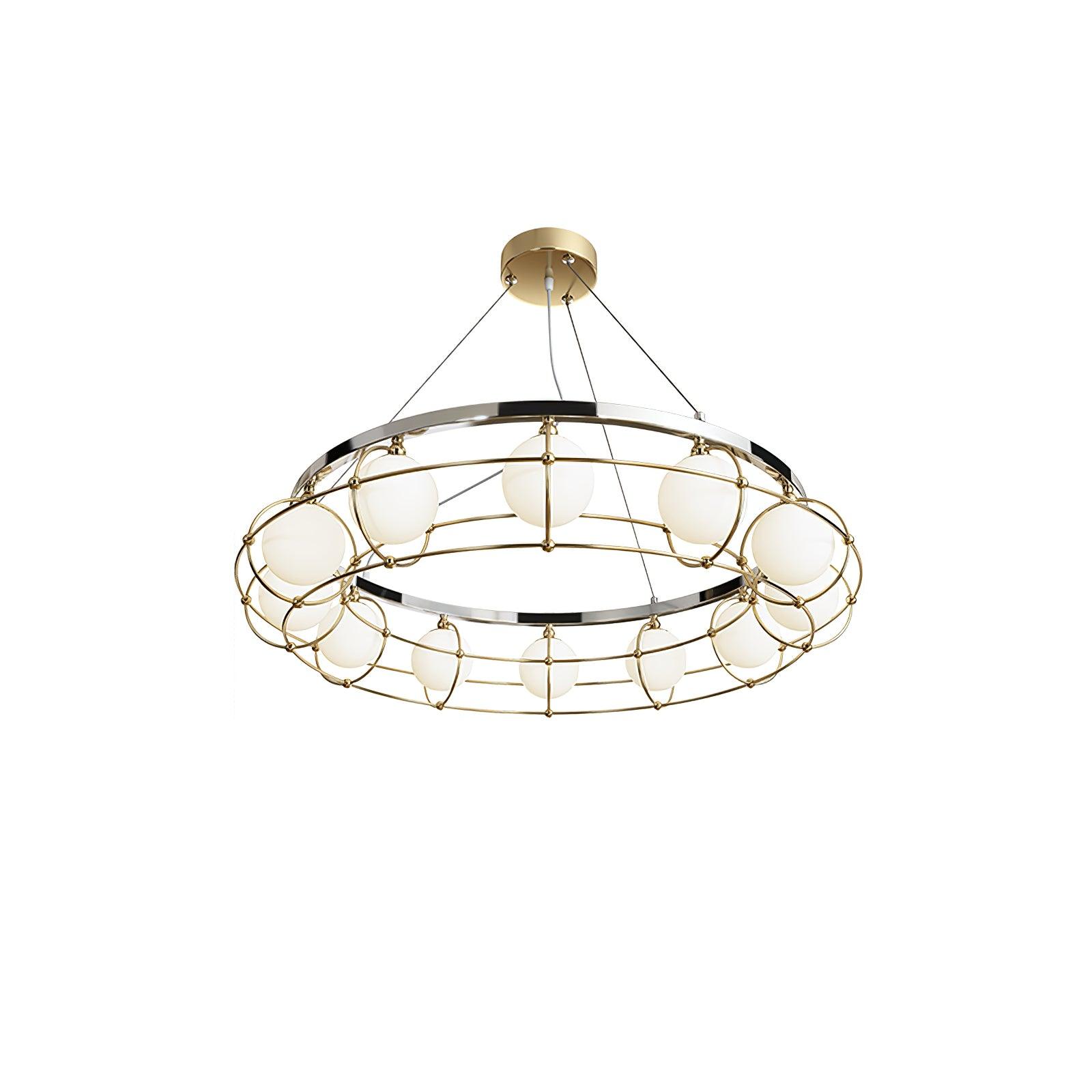 Mia Modern Glass Chandelier-Neutral Decor
