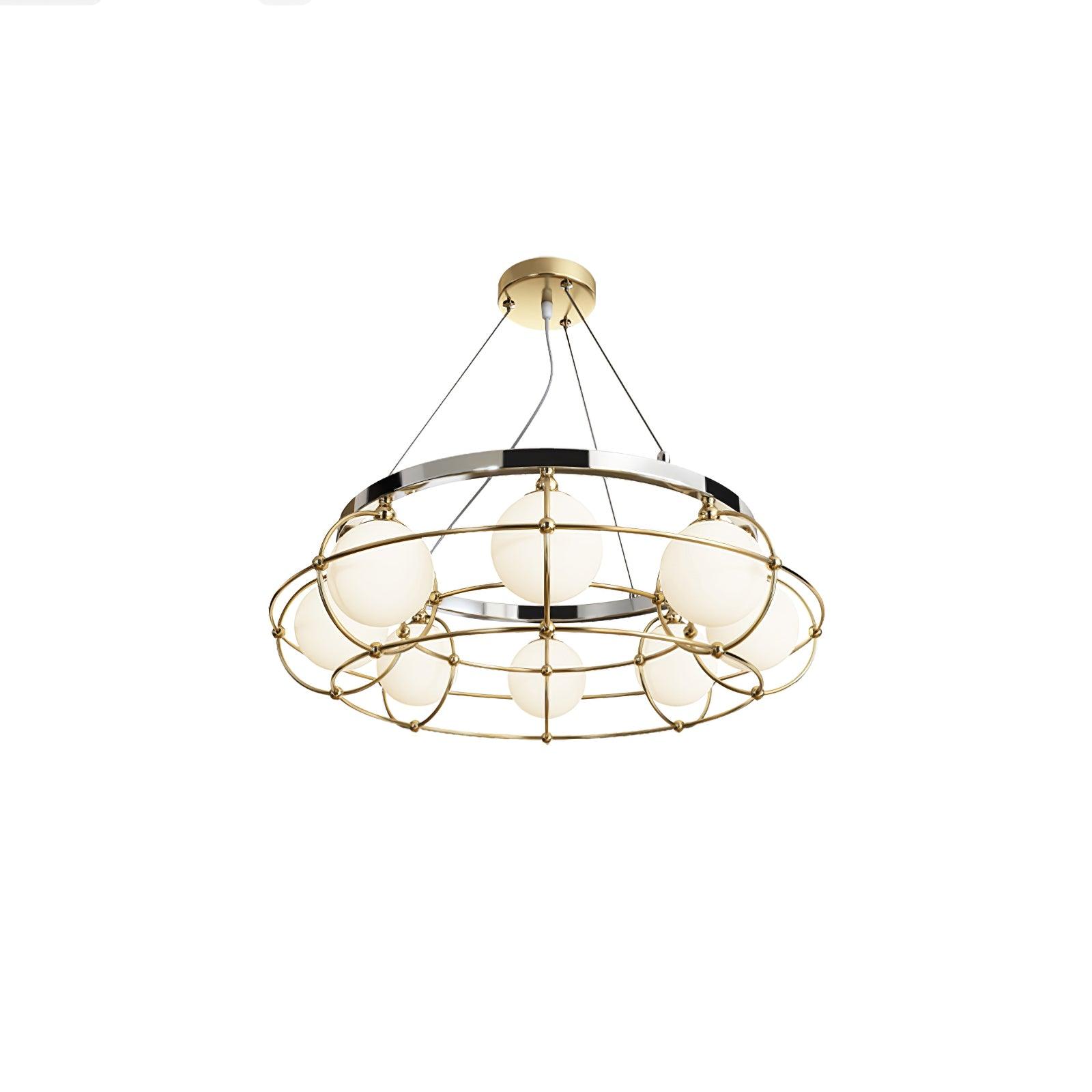 Mia Modern Glass Chandelier-Neutral Decor