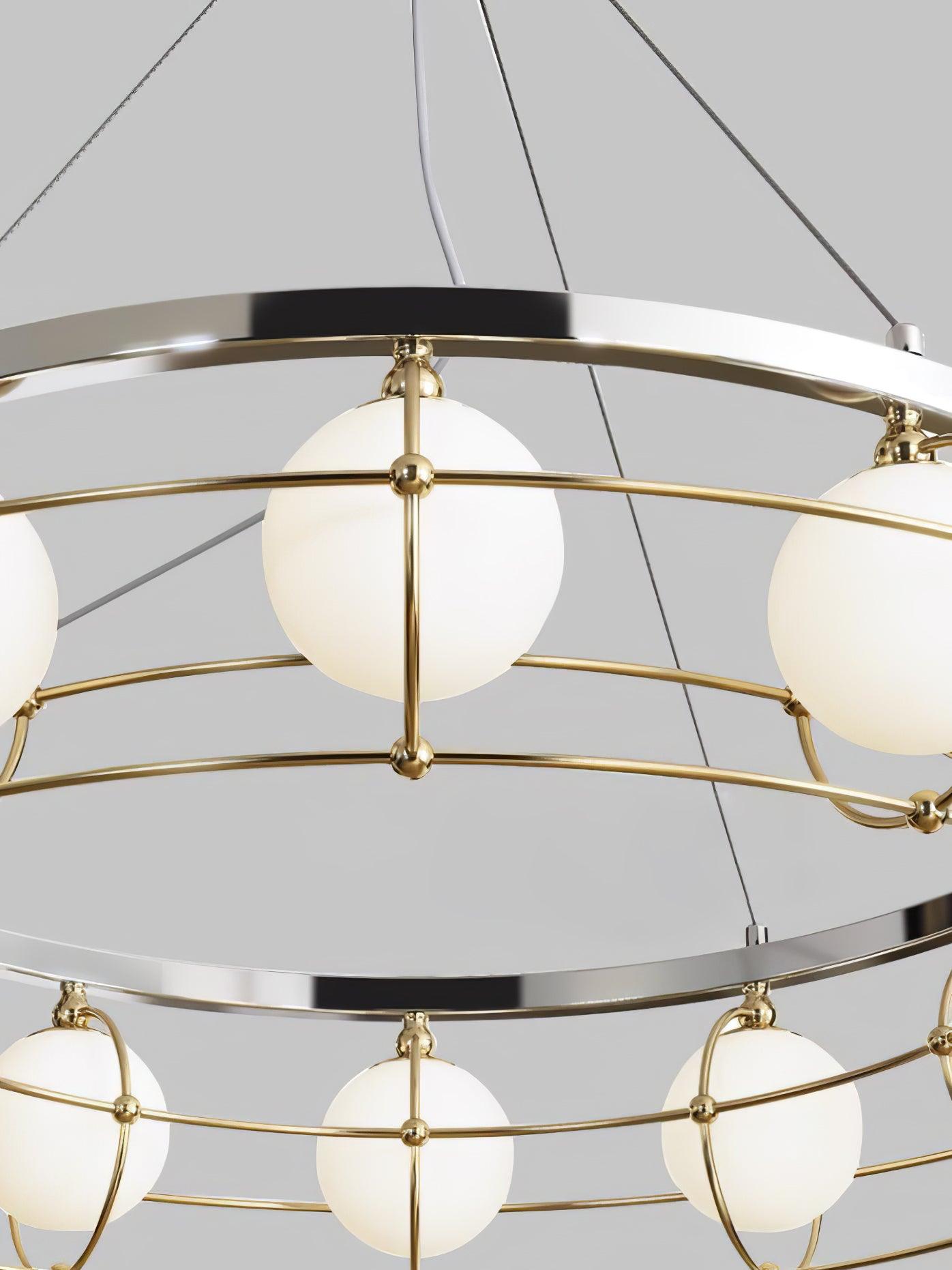 Mia Modern Glass Chandelier-Neutral Decor