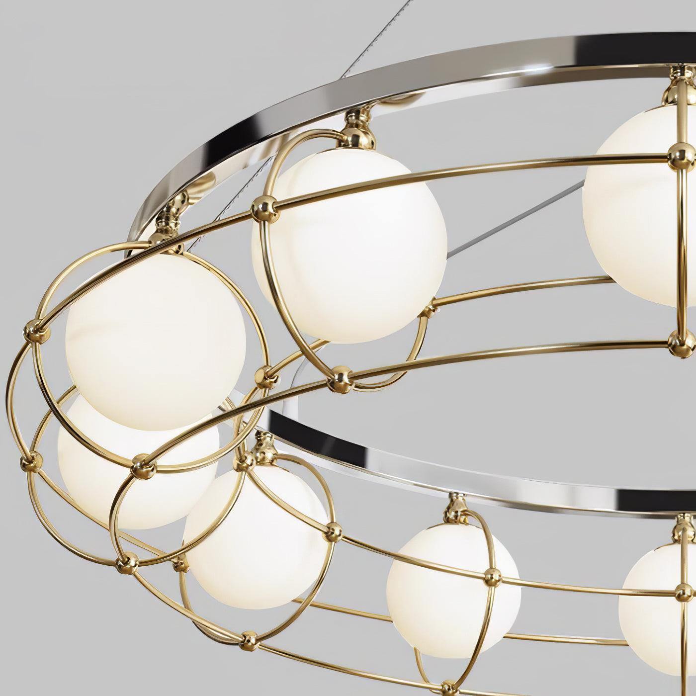 Mia Modern Glass Chandelier-Neutral Decor