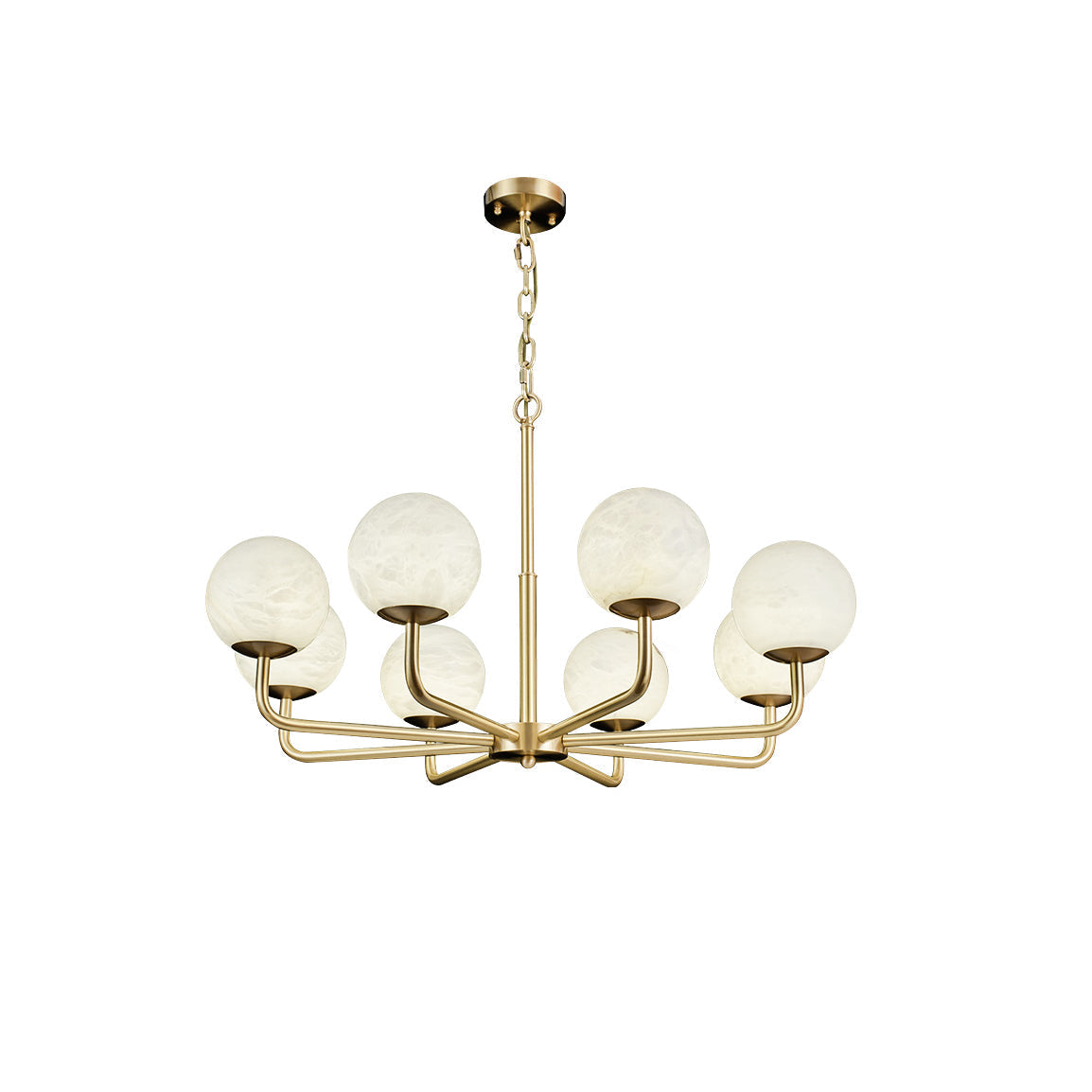 Erich Chandelier Alabaster Globe Elegance