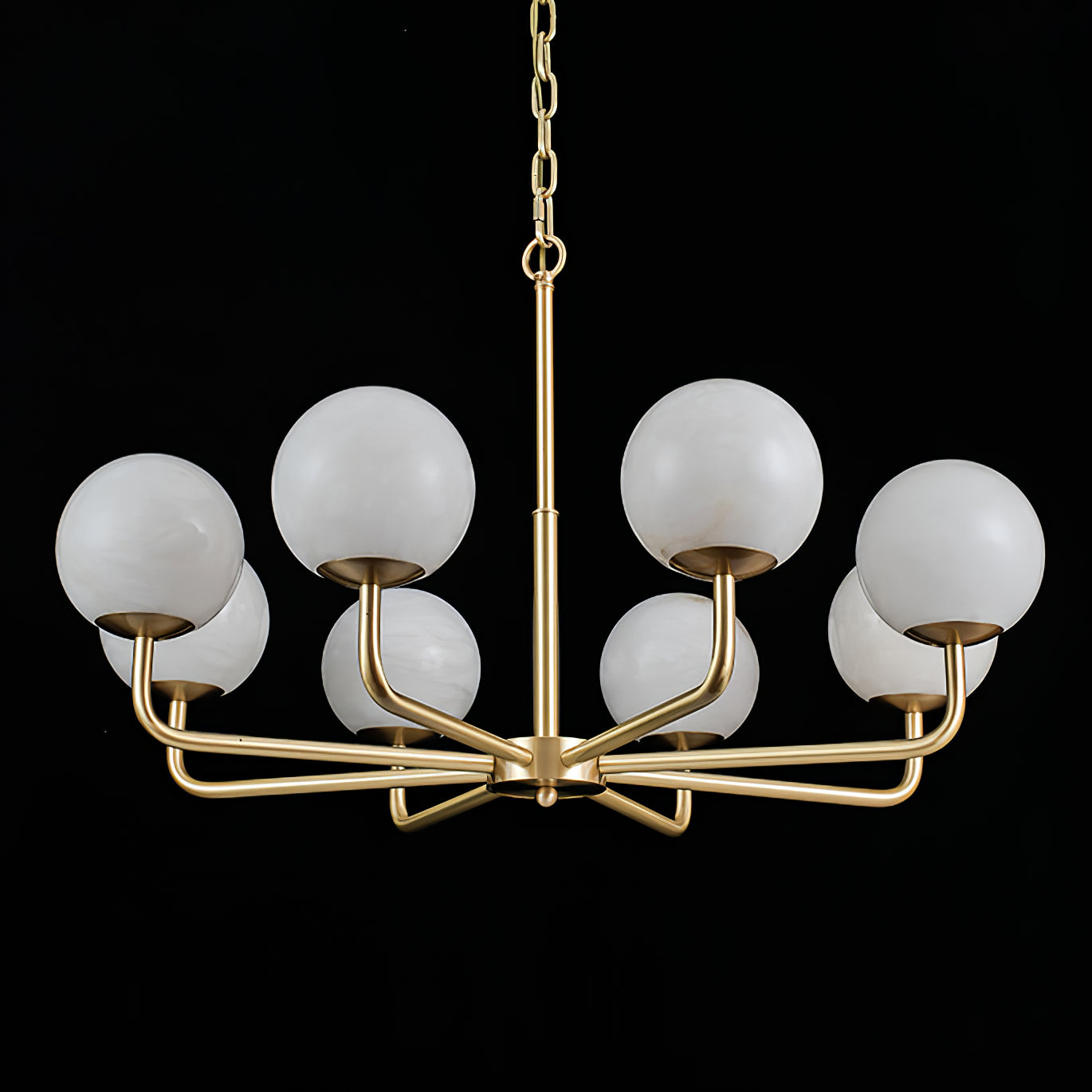 Erich Chandelier Alabaster Globe Elegance