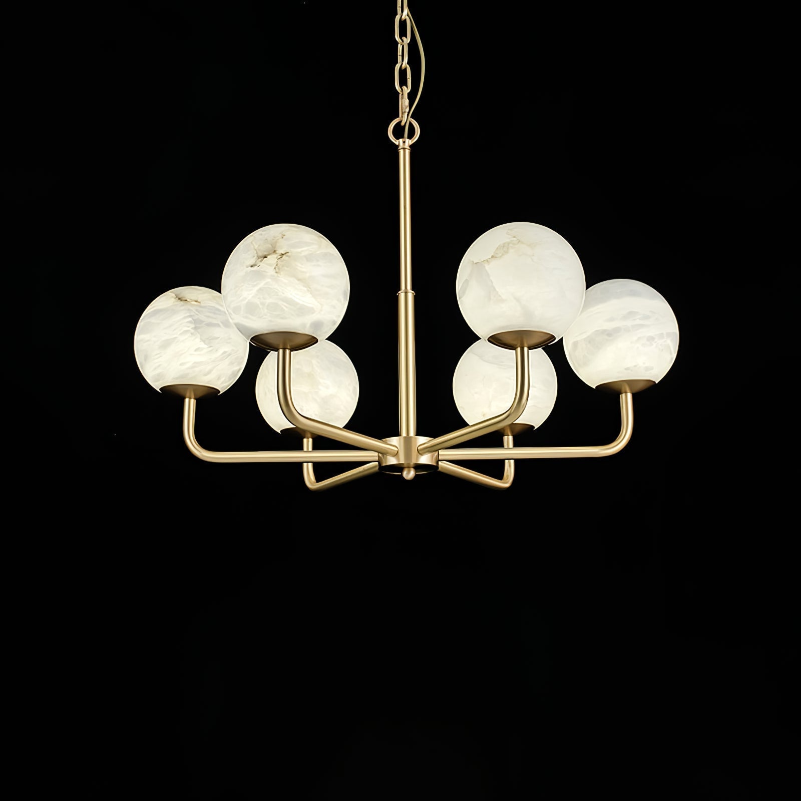 Erich Chandelier Alabaster Globe Elegance