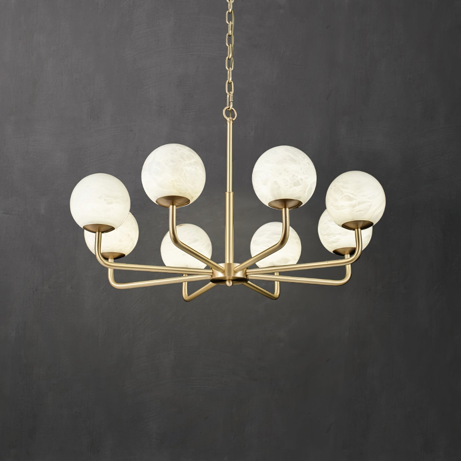 Erich Chandelier Alabaster Globe Elegance