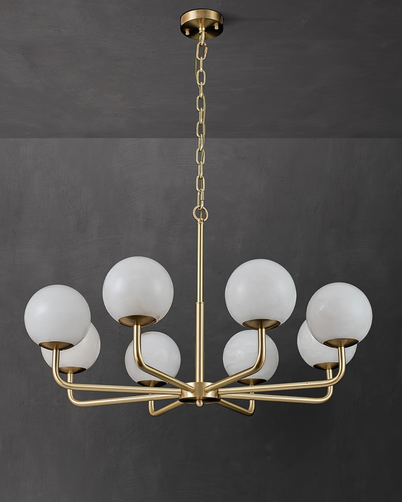 Erich Chandelier Alabaster Globe Elegance