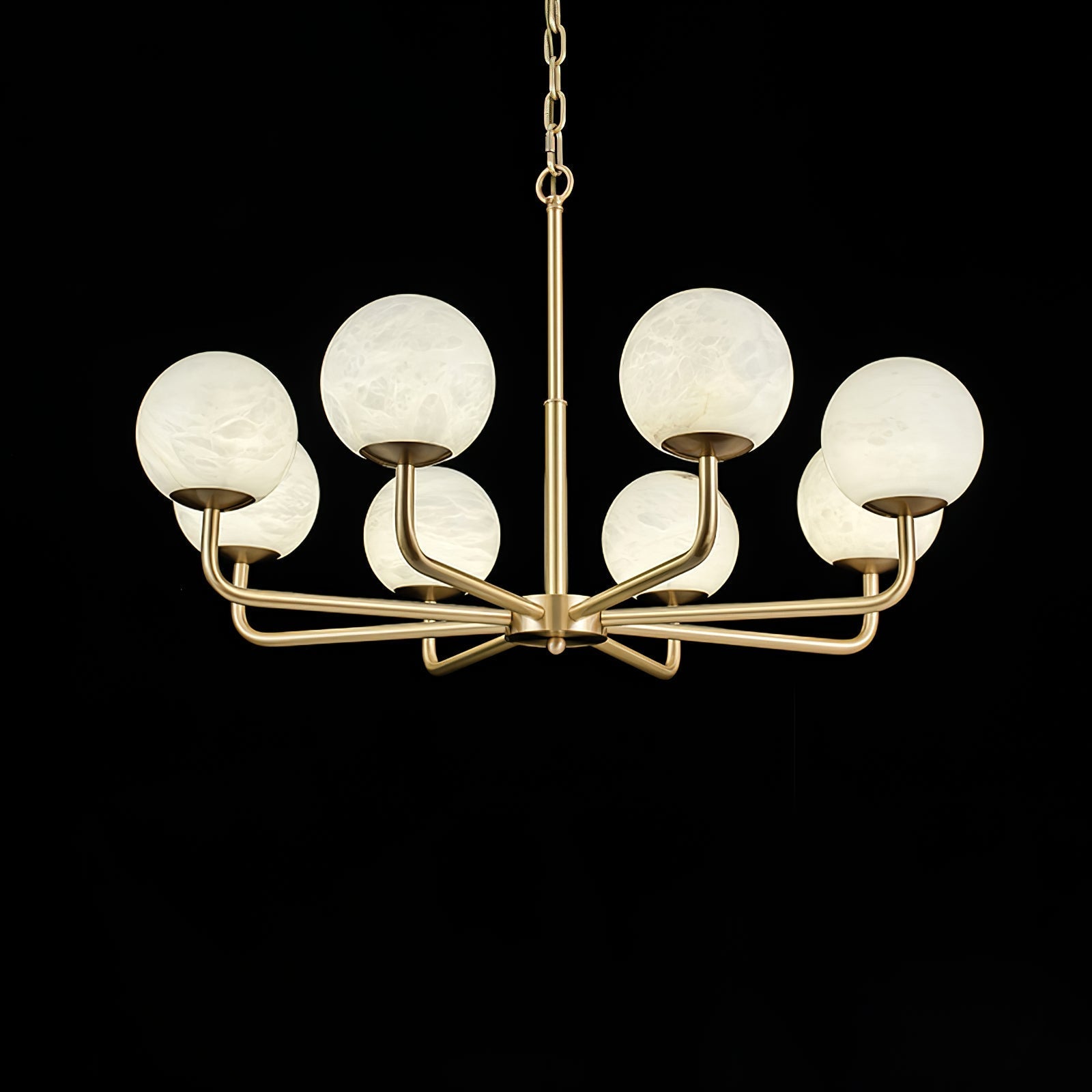 Erich Chandelier Alabaster Globe Elegance