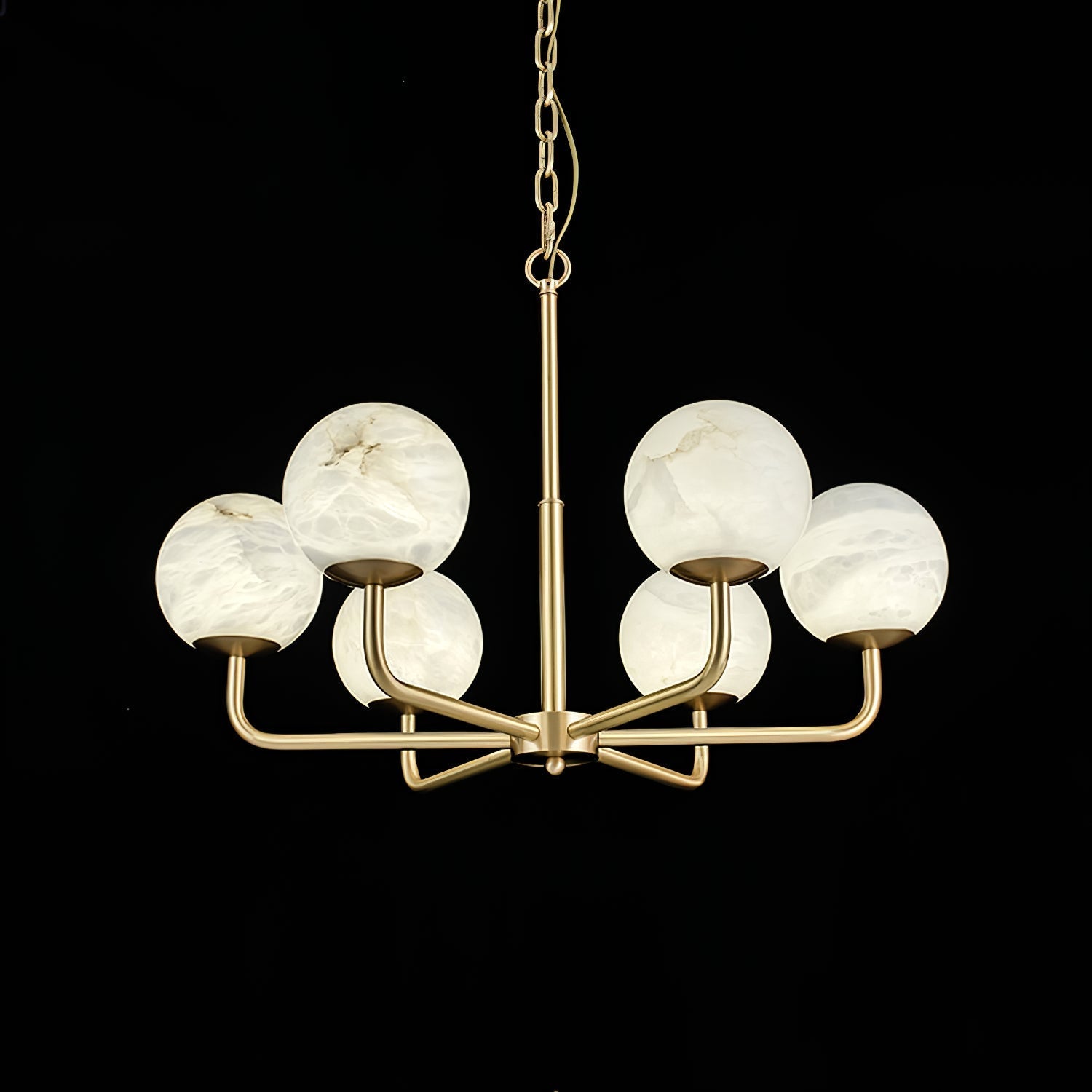 Erich Chandelier Alabaster Globe Elegance