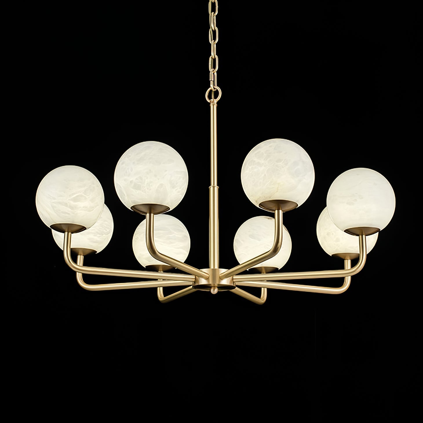 Erich Chandelier Alabaster Globe Elegance