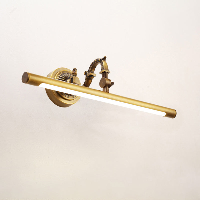 The antique brass Oculus Wall Lamp in a contemporary setting.