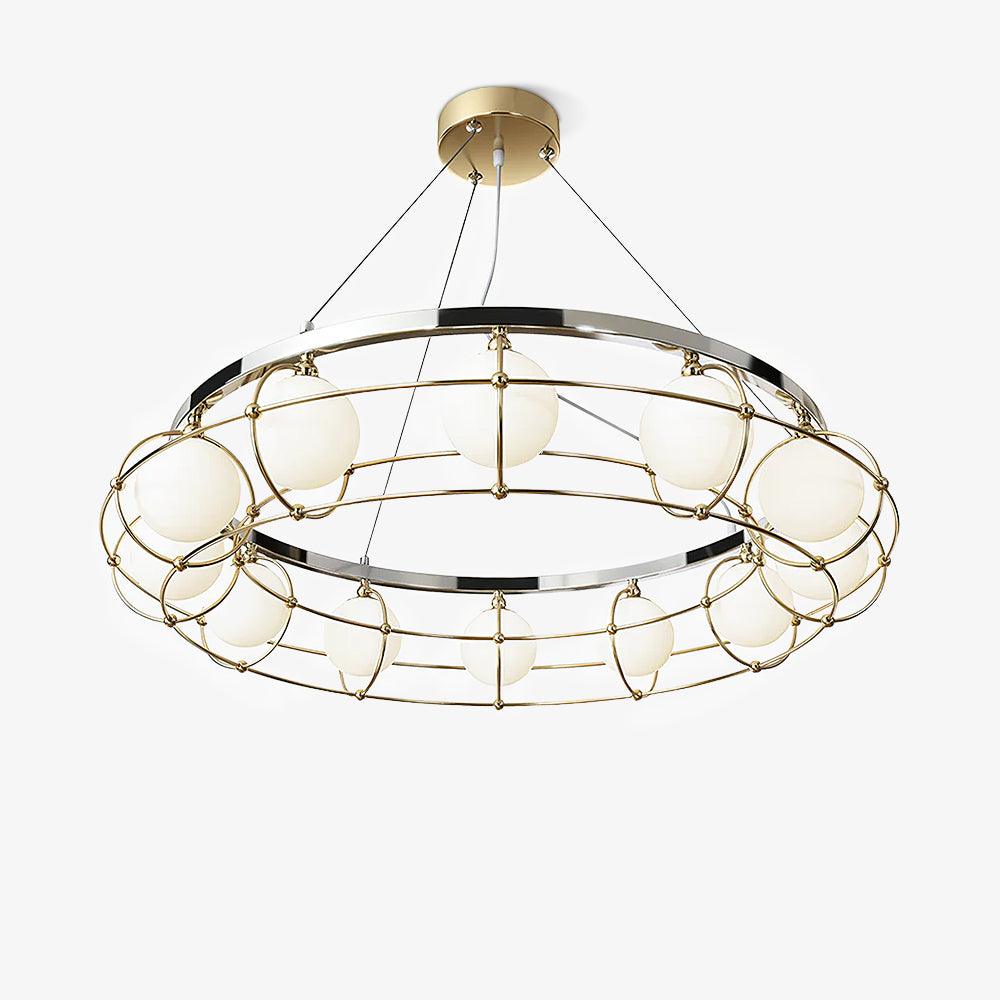 Mia Modern Glass Chandelier-Neutral Decor