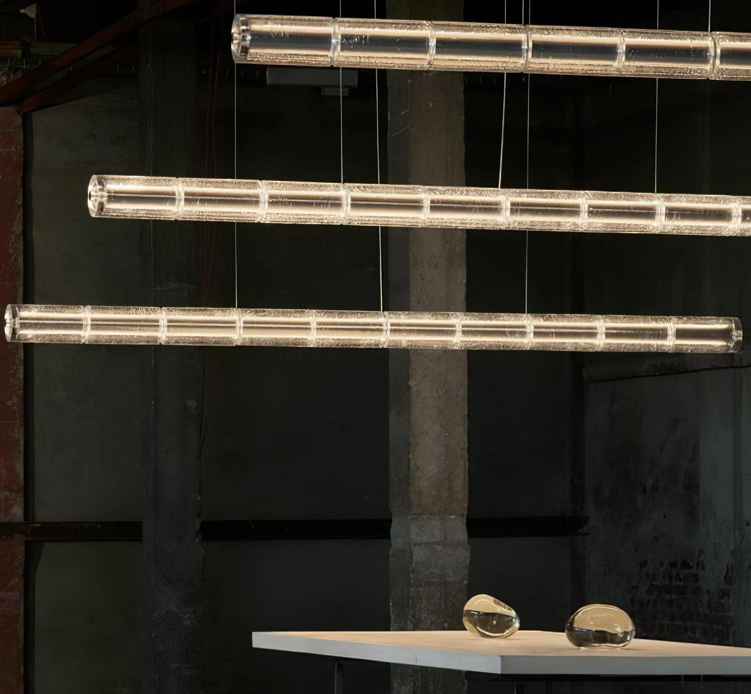 Lyliris Glass Linear Pendant-Neutral Decor