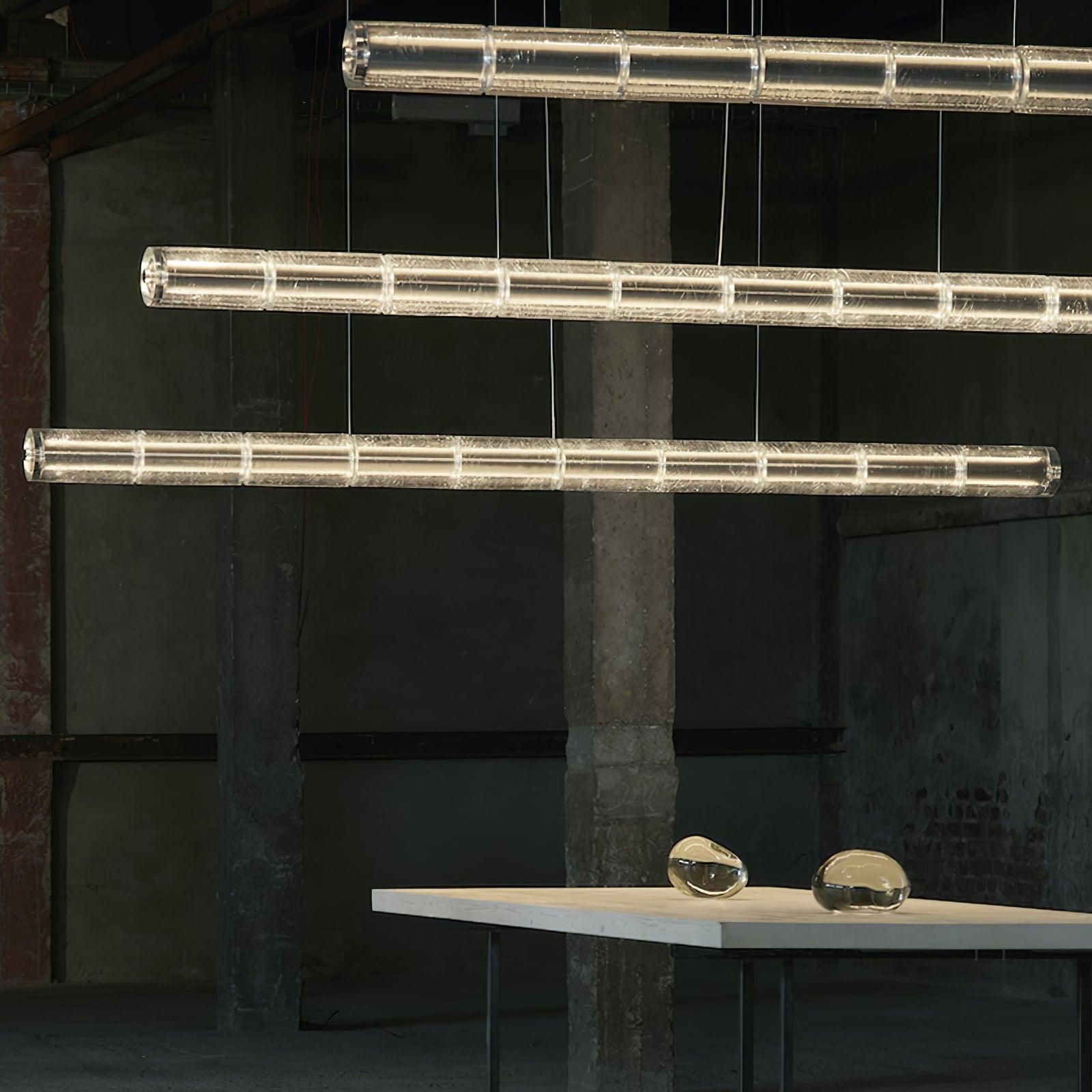 Lyliris Glass Linear Pendant-Neutral Decor