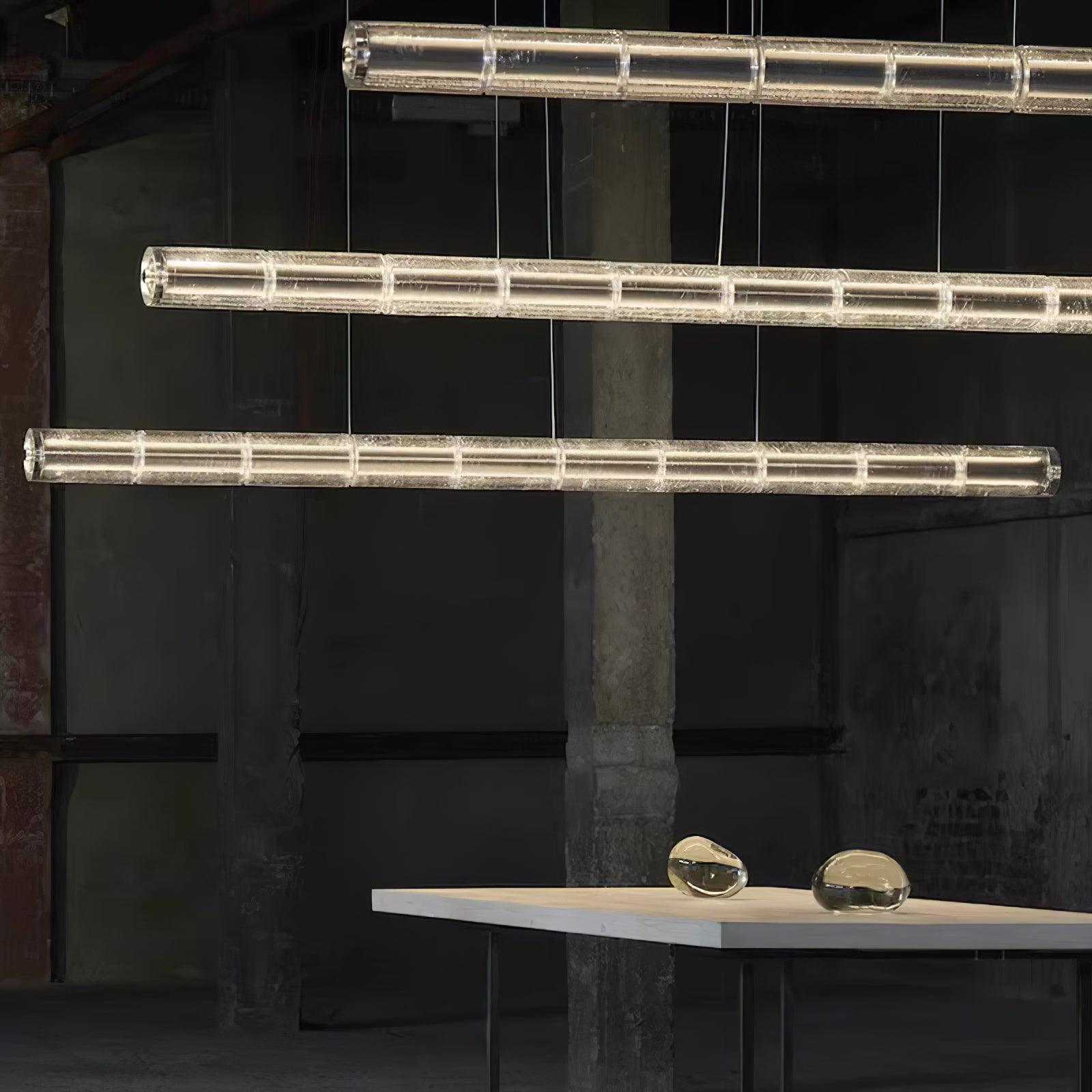 Lyliris Glass Linear Pendant-Neutral Decor