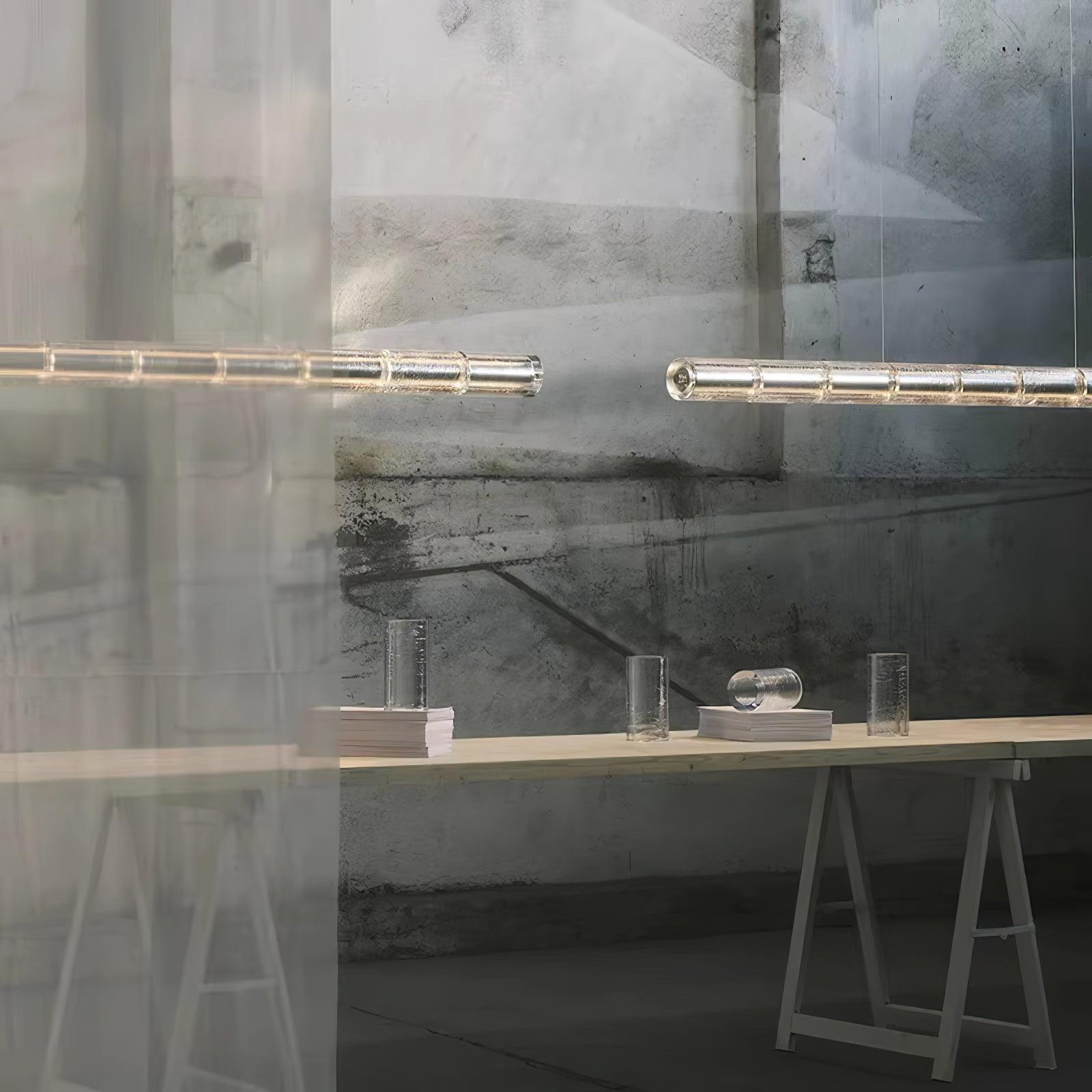 Lyliris Glass Linear Pendant-Neutral Decor